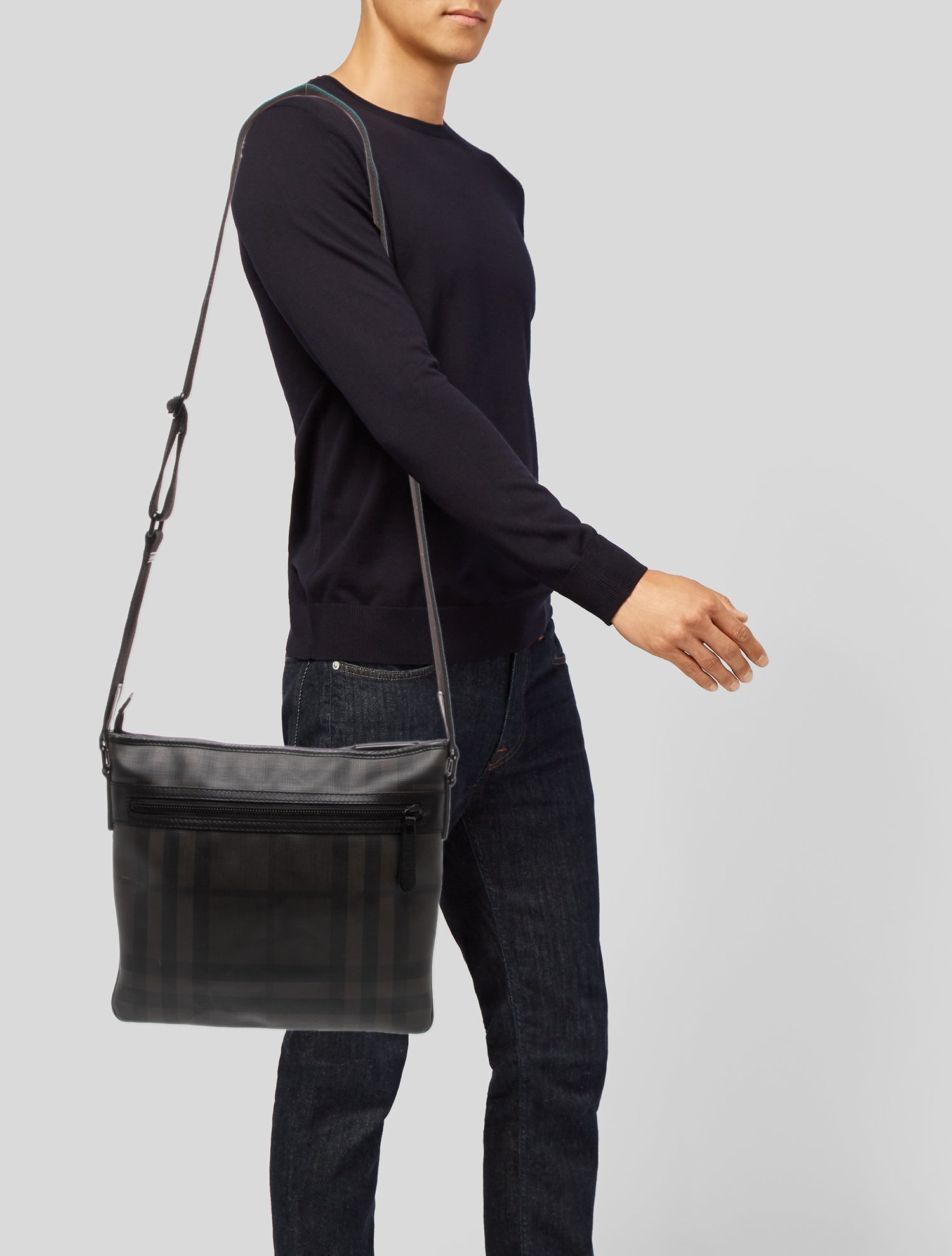 Burberry Smoked Check Messenger Bag