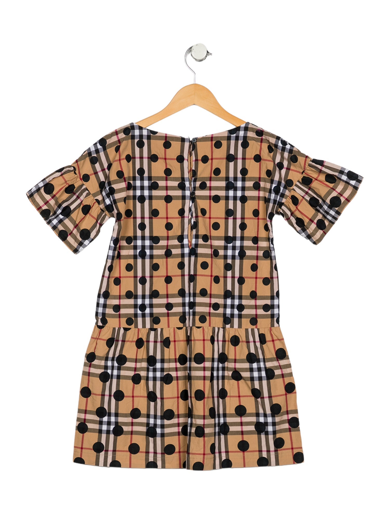 Burberry Girls' Patterned Short Sleeve Dress
