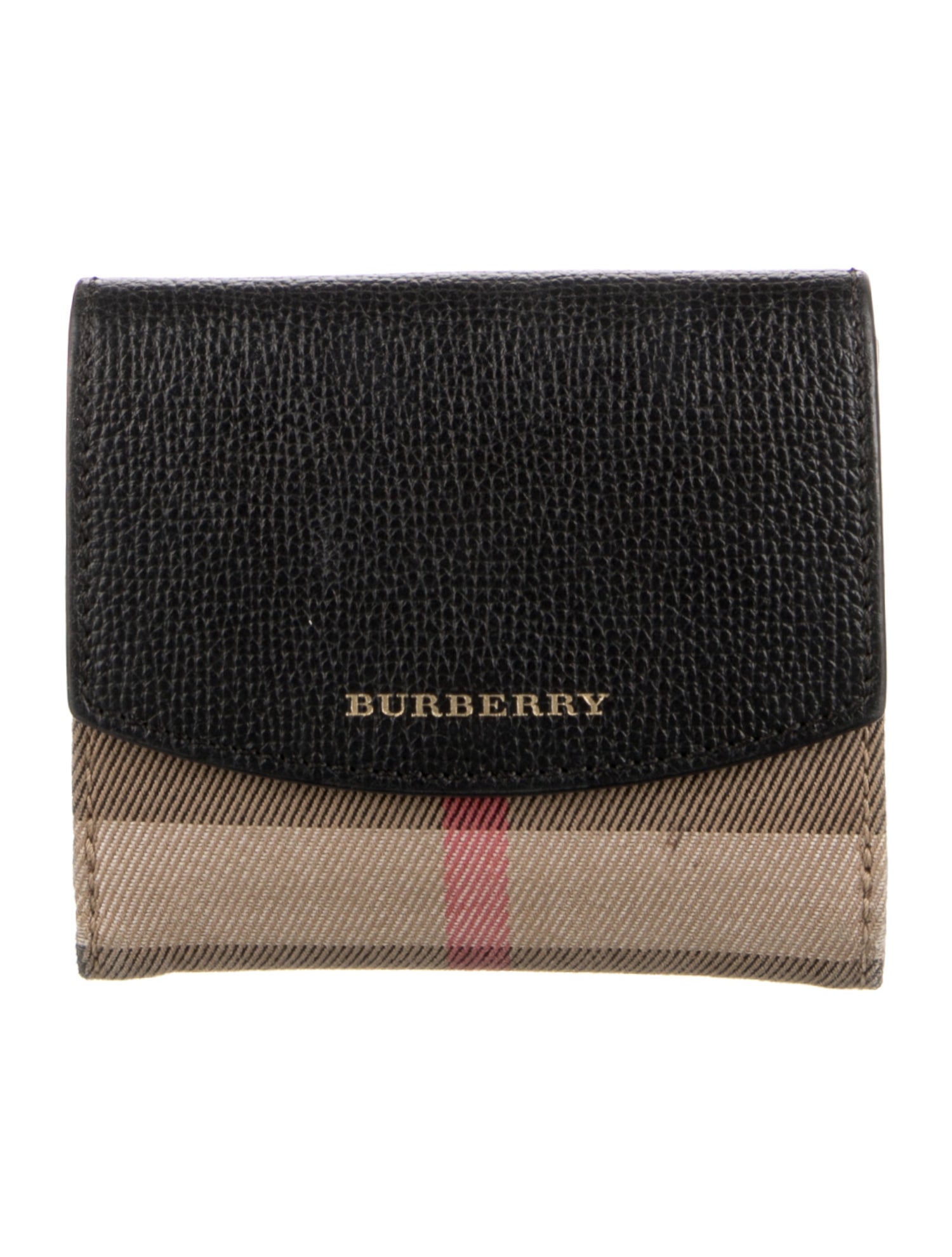 Burberry House Check Pattern Canvas Wallet