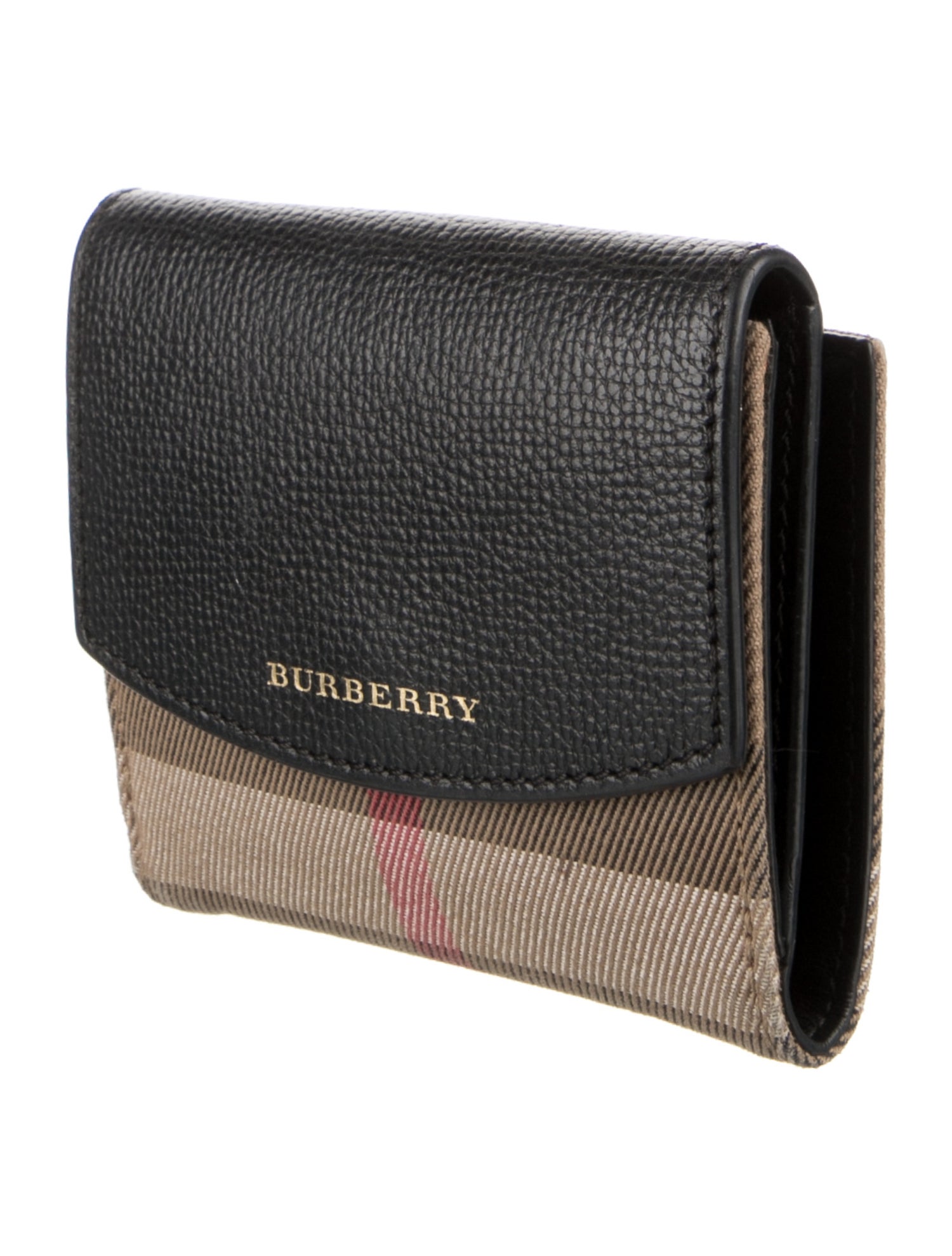 Burberry House Check Pattern Canvas Wallet