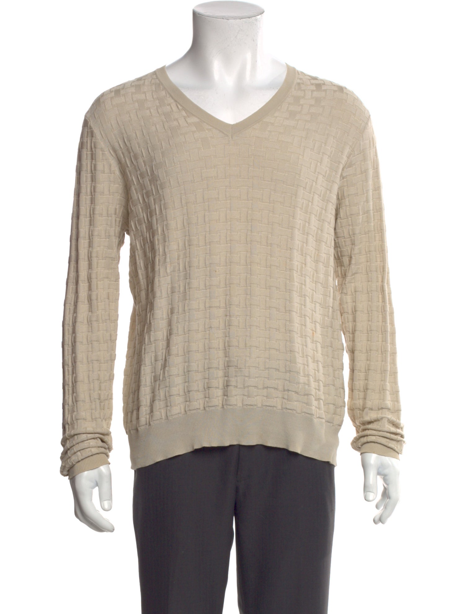 Burberry V-Neck Long Sleeve Pullover