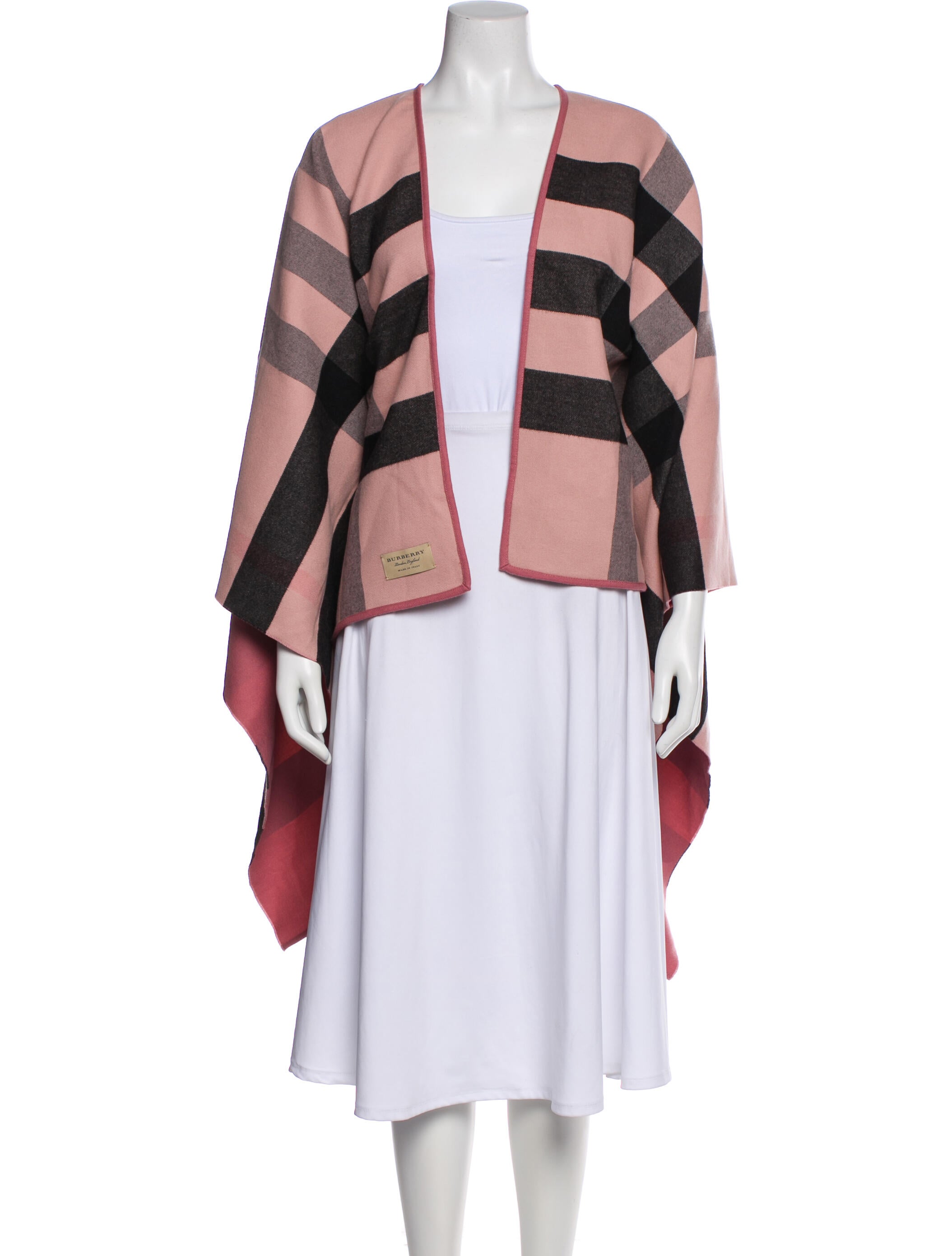 Burberry Striped Open Front Sweater