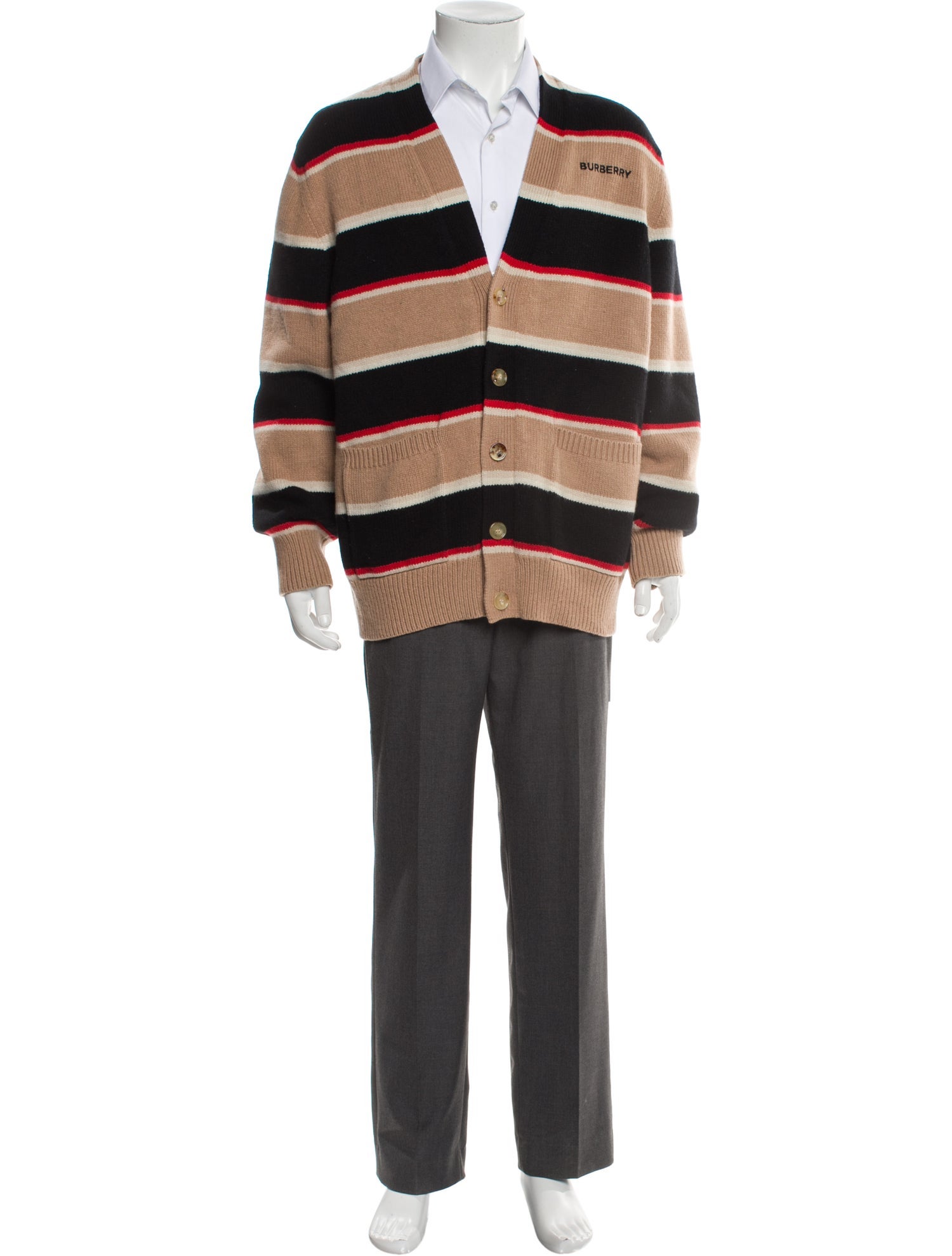 Burberry Wool Striped Cardigan