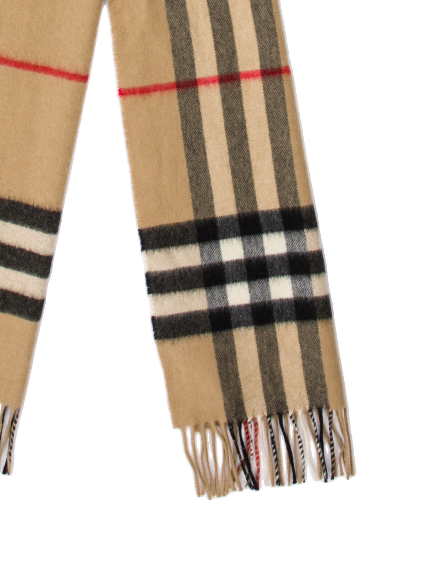 Burberry Cashmere Plaid Print Scarf