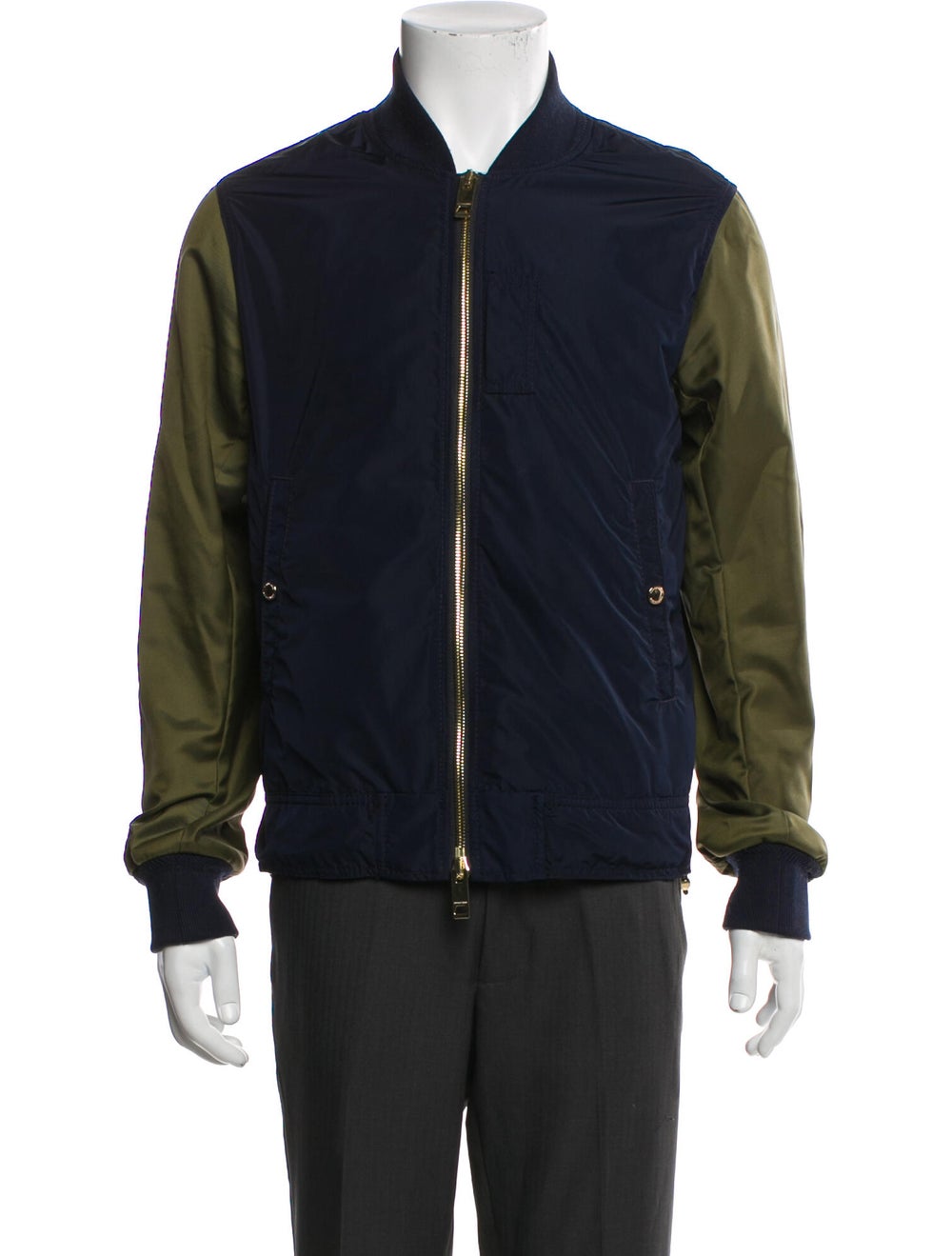 Burberry Colorblock Pattern Bomber Jacket - image 1