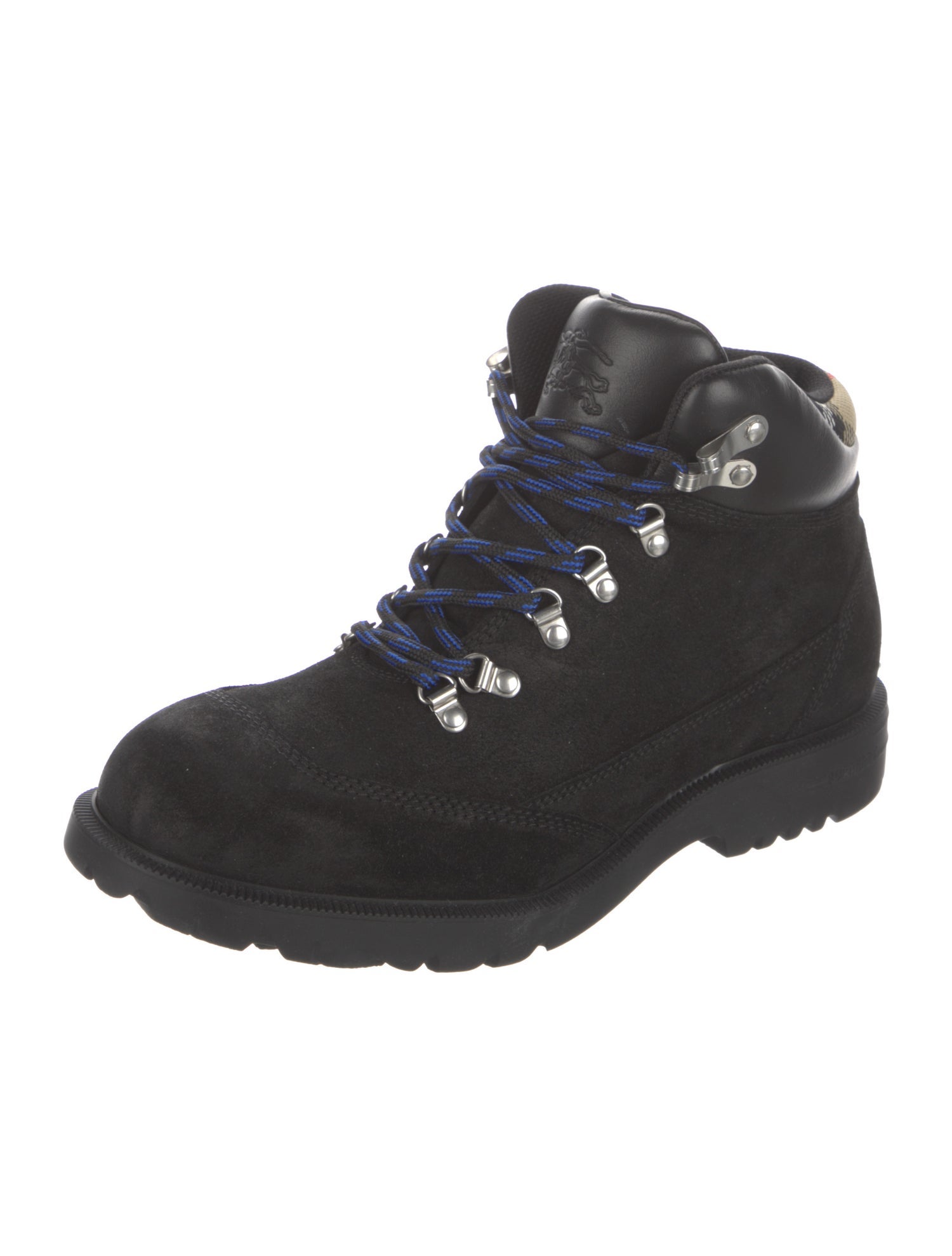 Burberry Suede Leather Trim Embellishment Hiking Boots