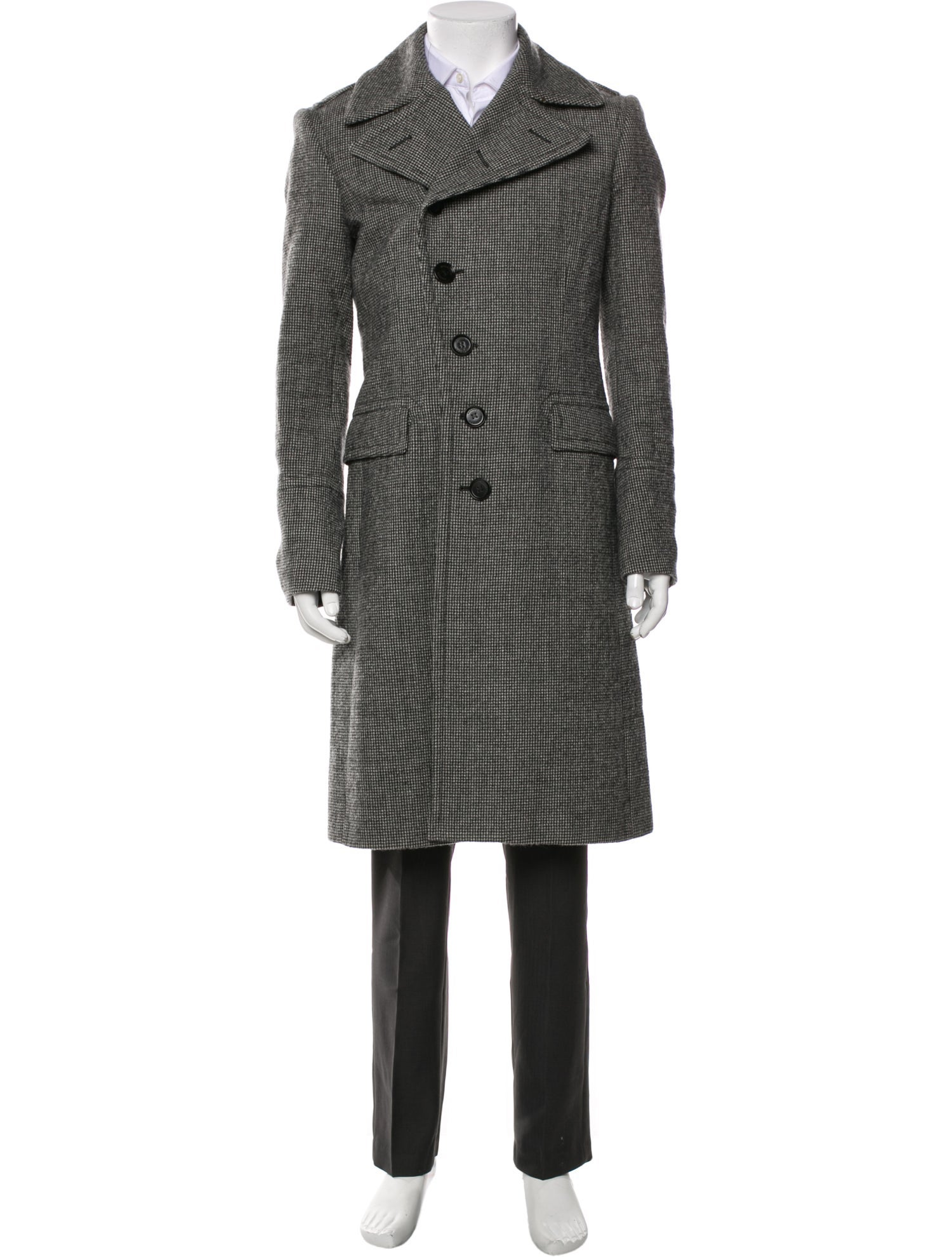 Burberry Plaid Print Coat