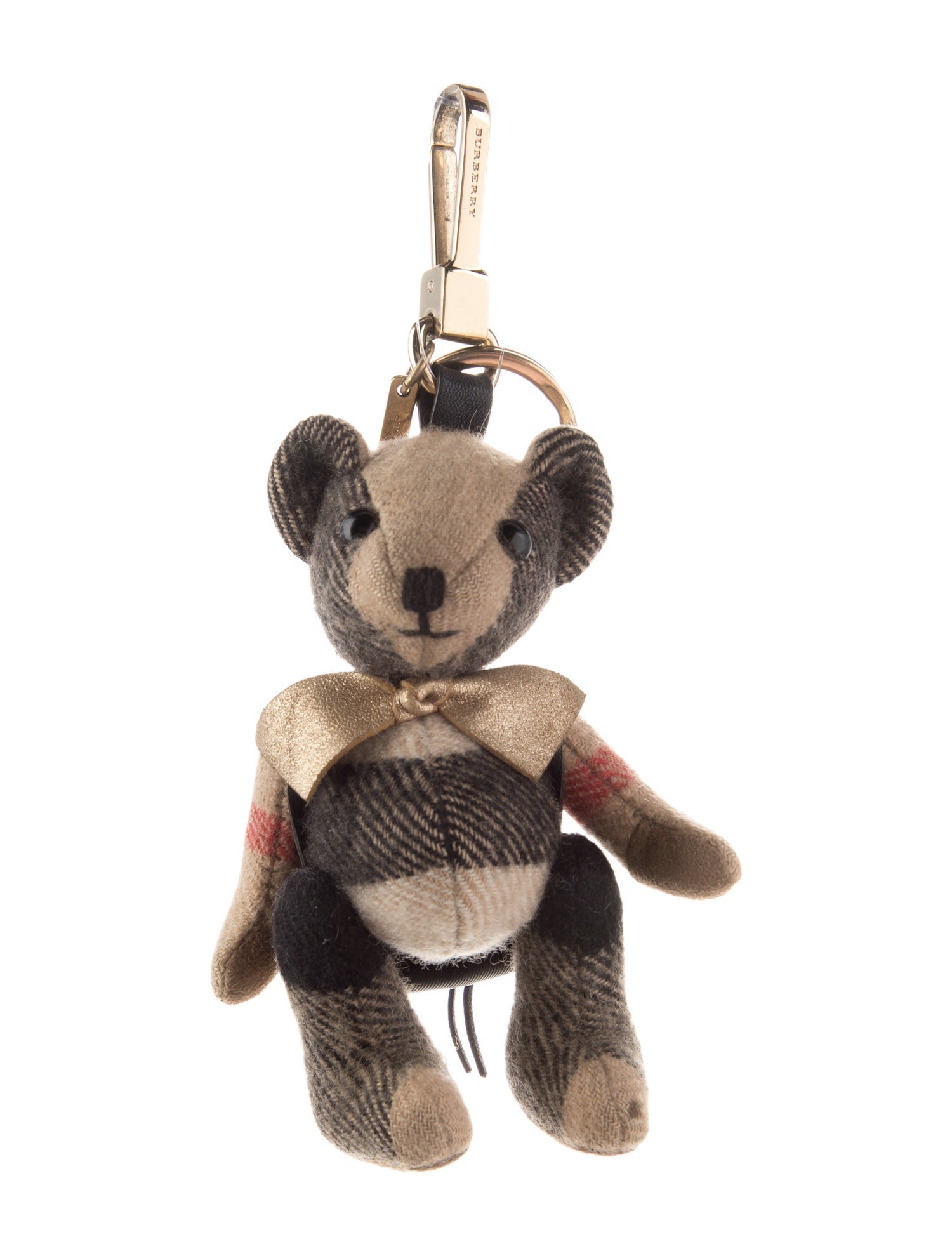 Burberry Plaid Teddy Bear Keychain