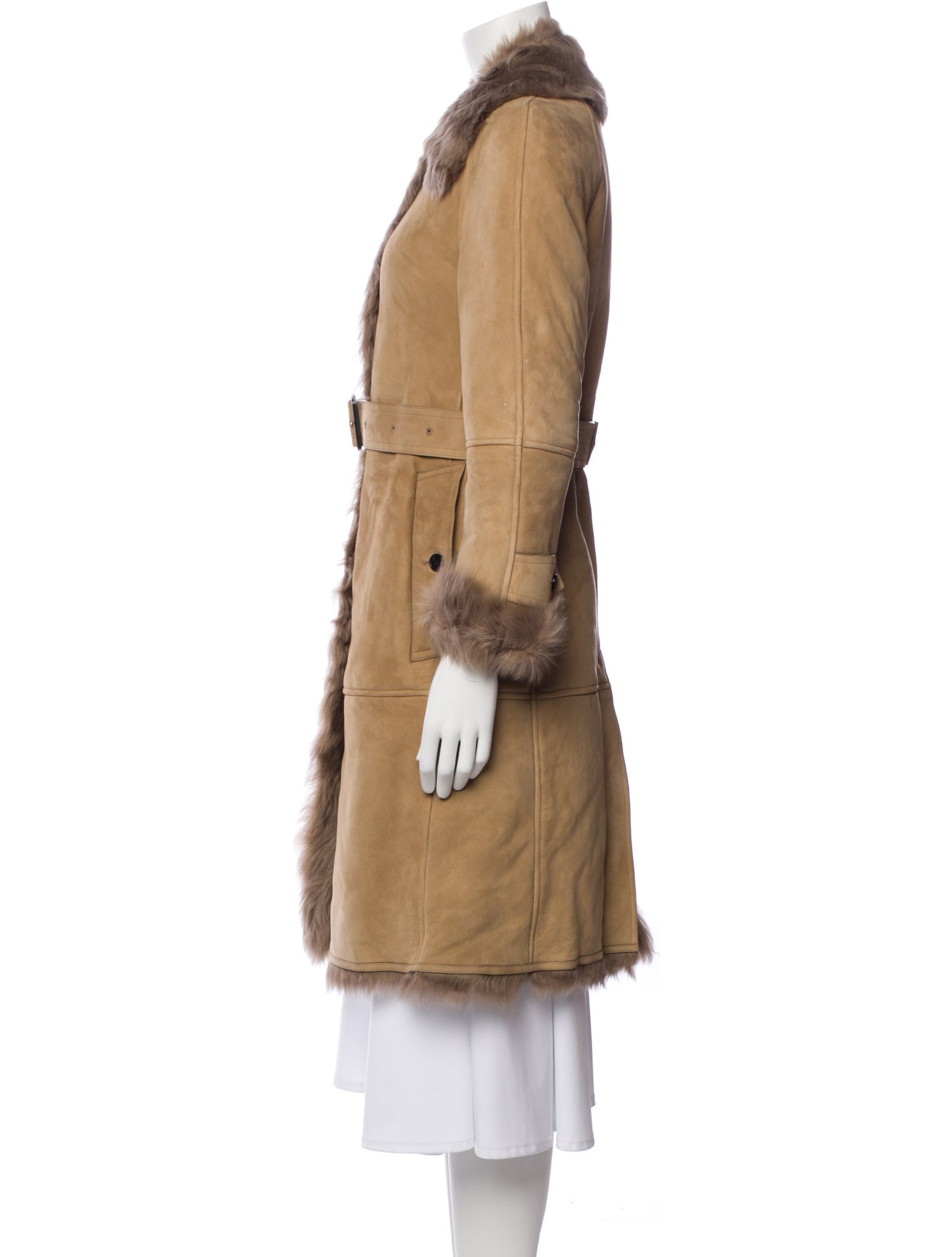 Burberry Shearling Fur Coat w/ Tags