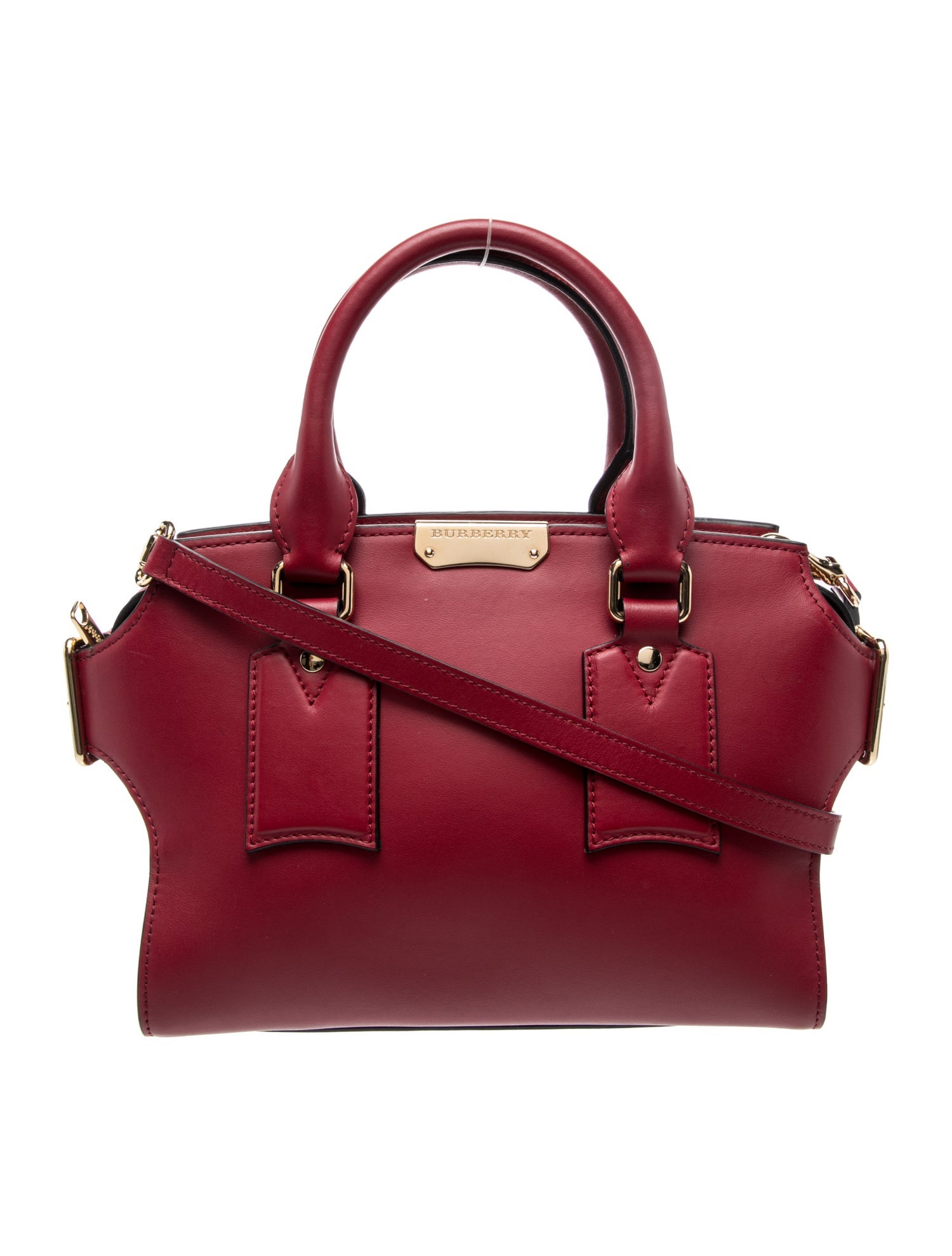 Burberry Calf Leather Top Handle Bag