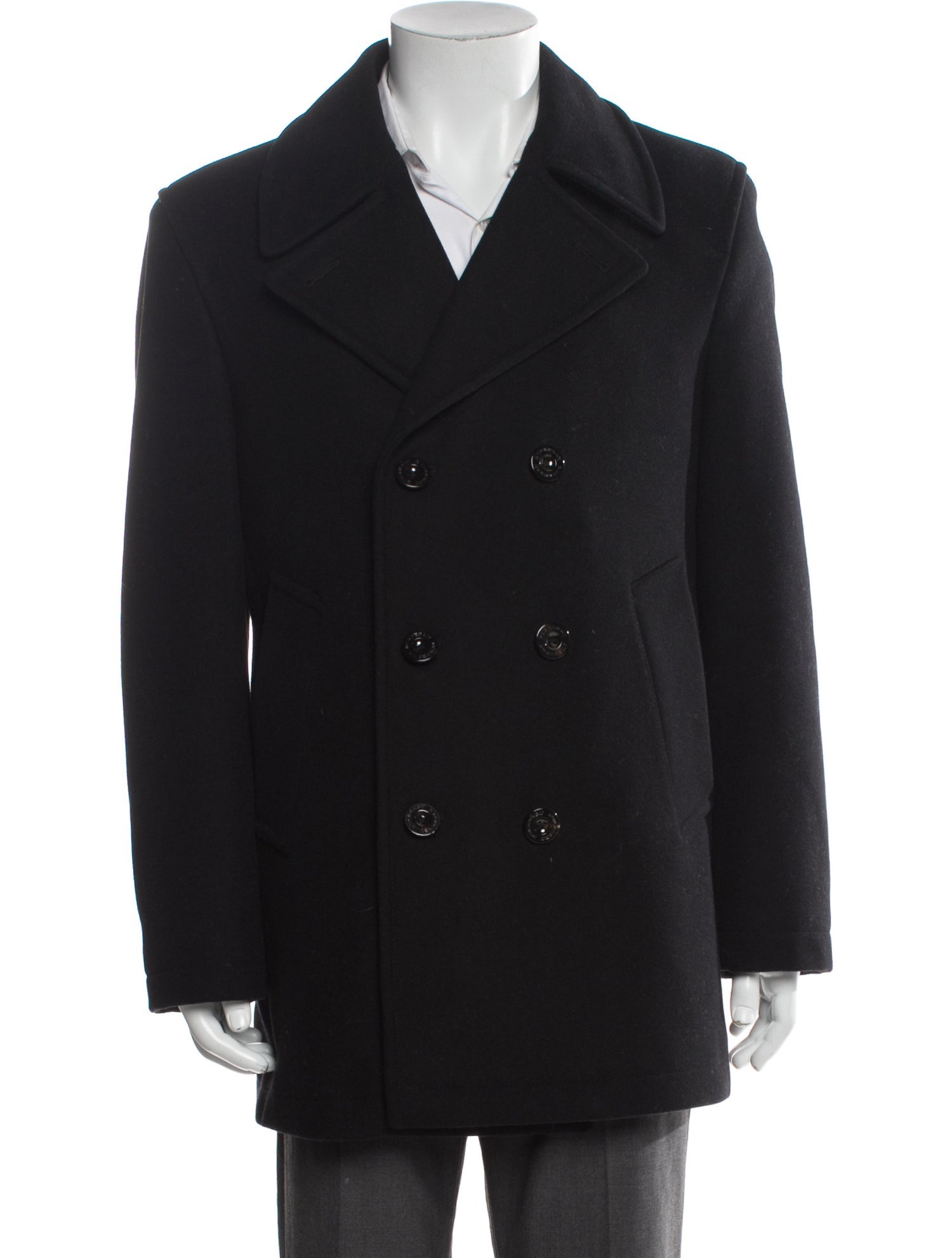 Burberry Prorsum Abstract Check Lambswool Peacoat
