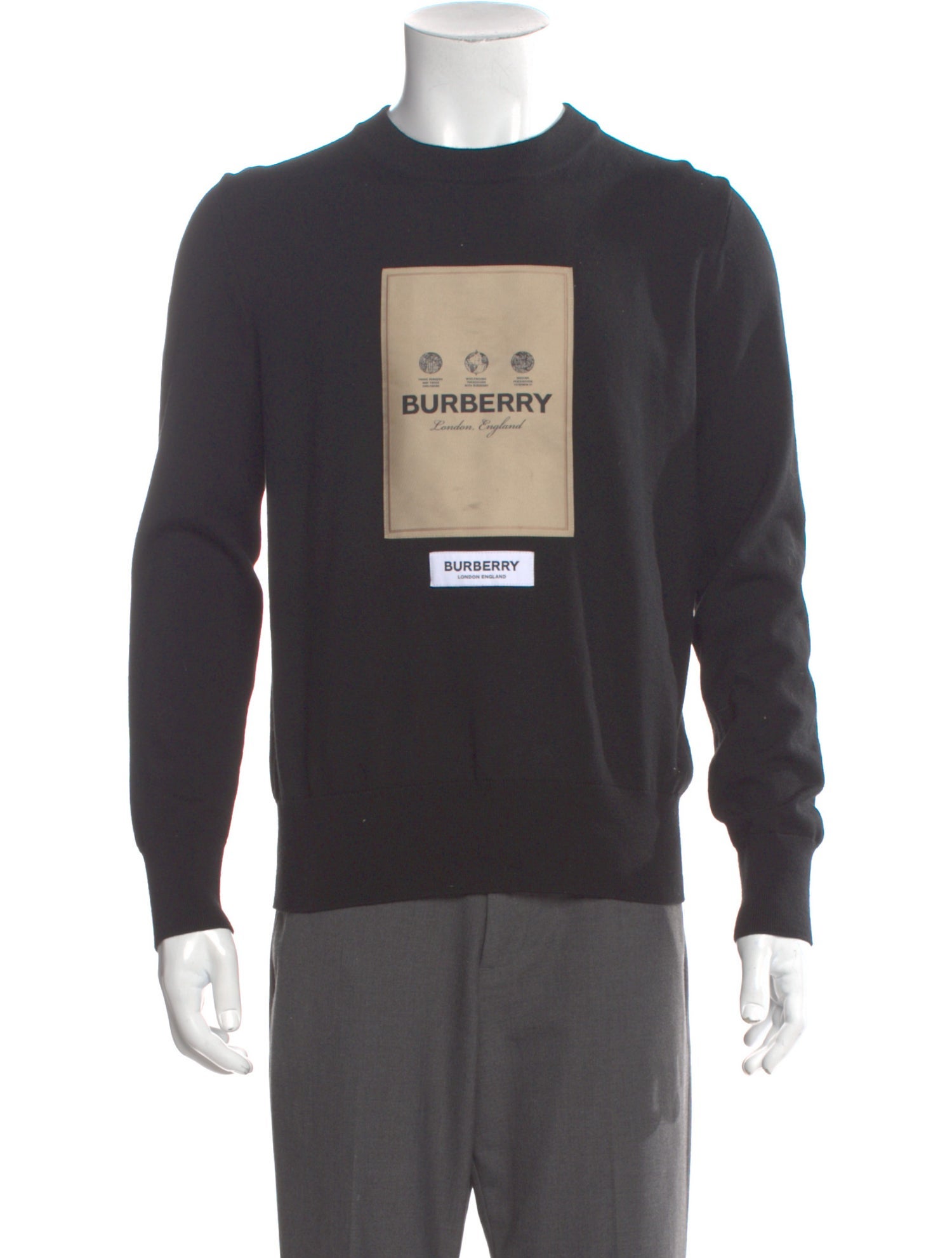 Burberry Smoked Check Pattern Wool Pullover