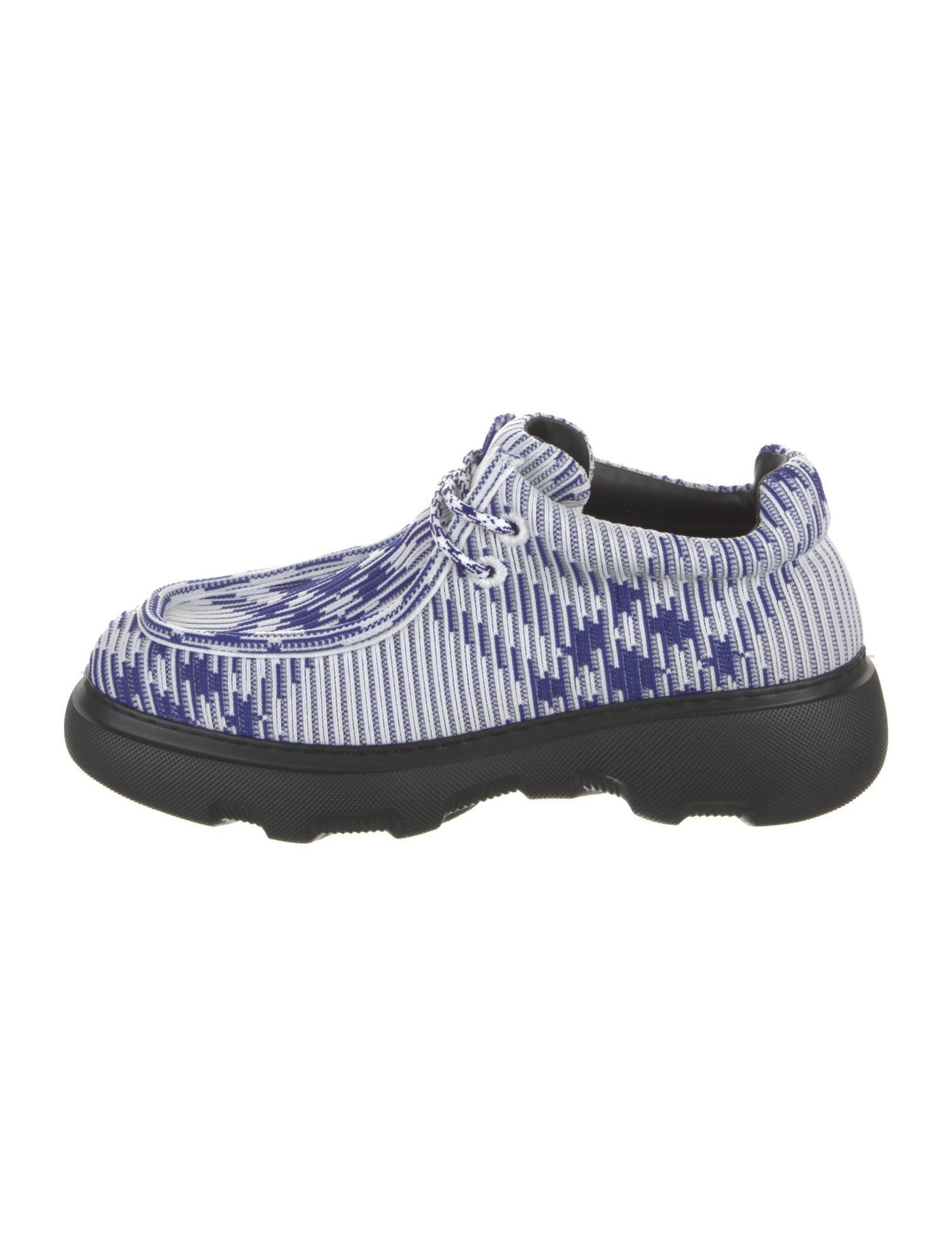 Burberry Leather Printed Boat Shoes