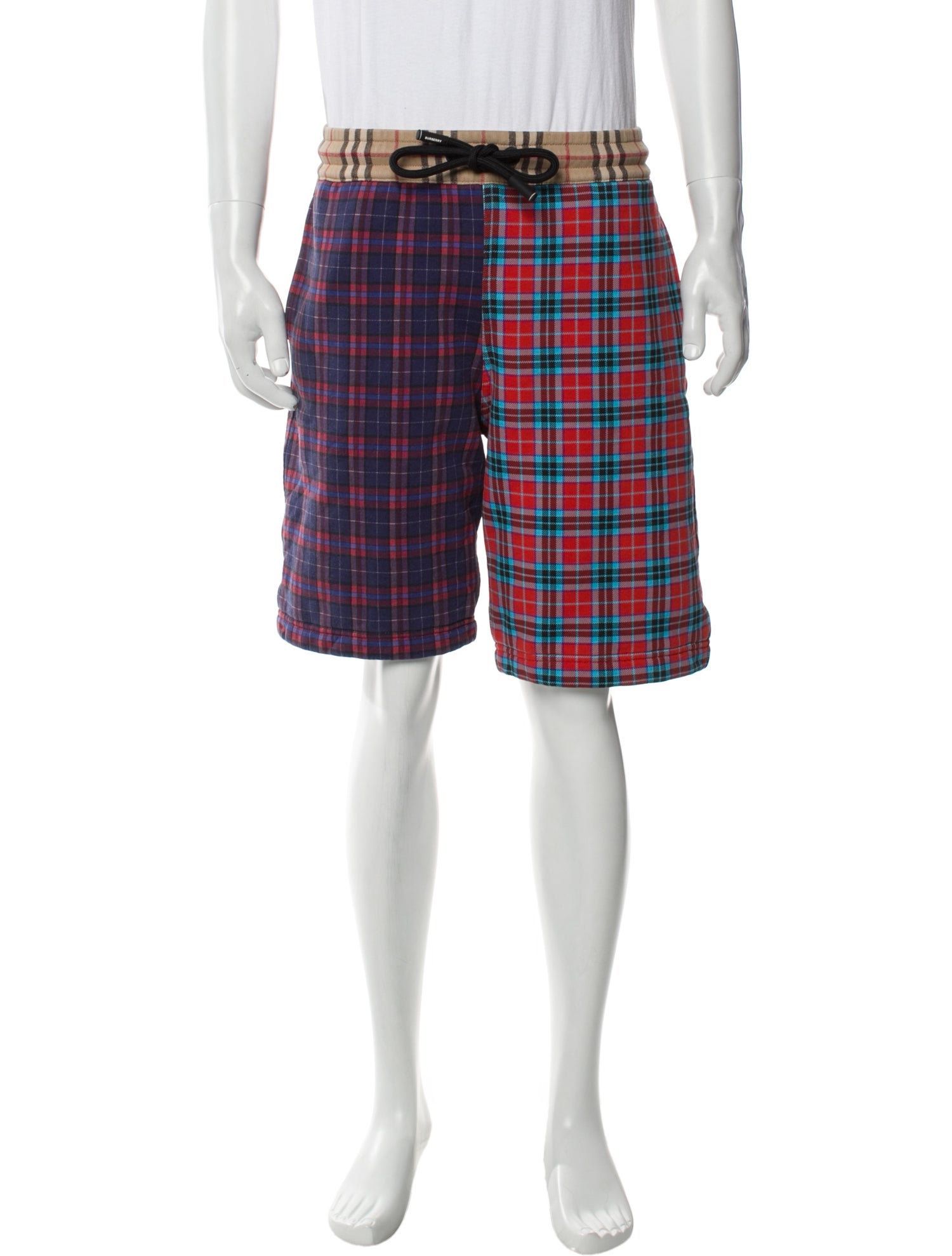 Burberry Nova Check Pattern Flat Front Shorts