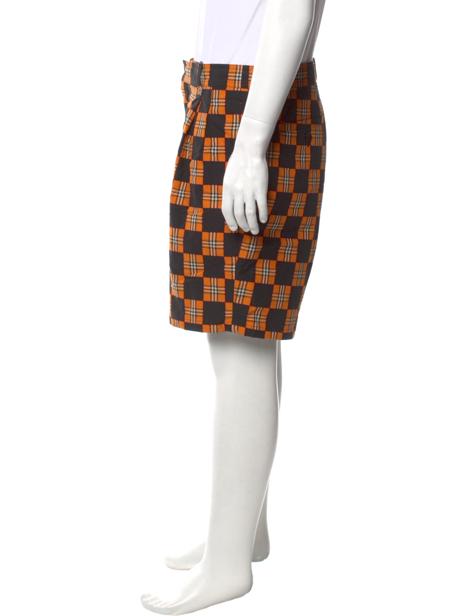 Burberry Abstract Check Jogger Shorts