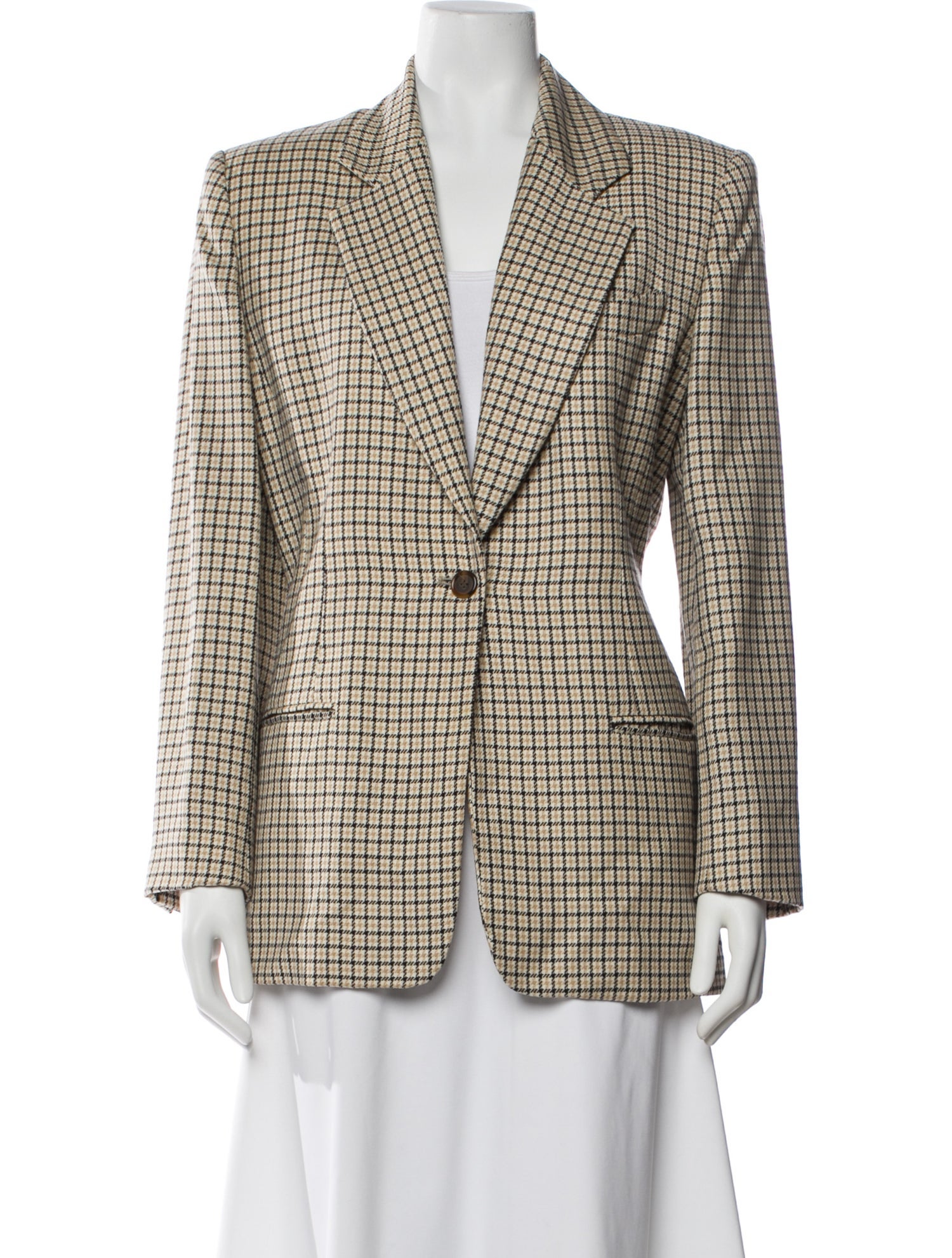 Burberry's Wool Houndstooth Print Blazer
