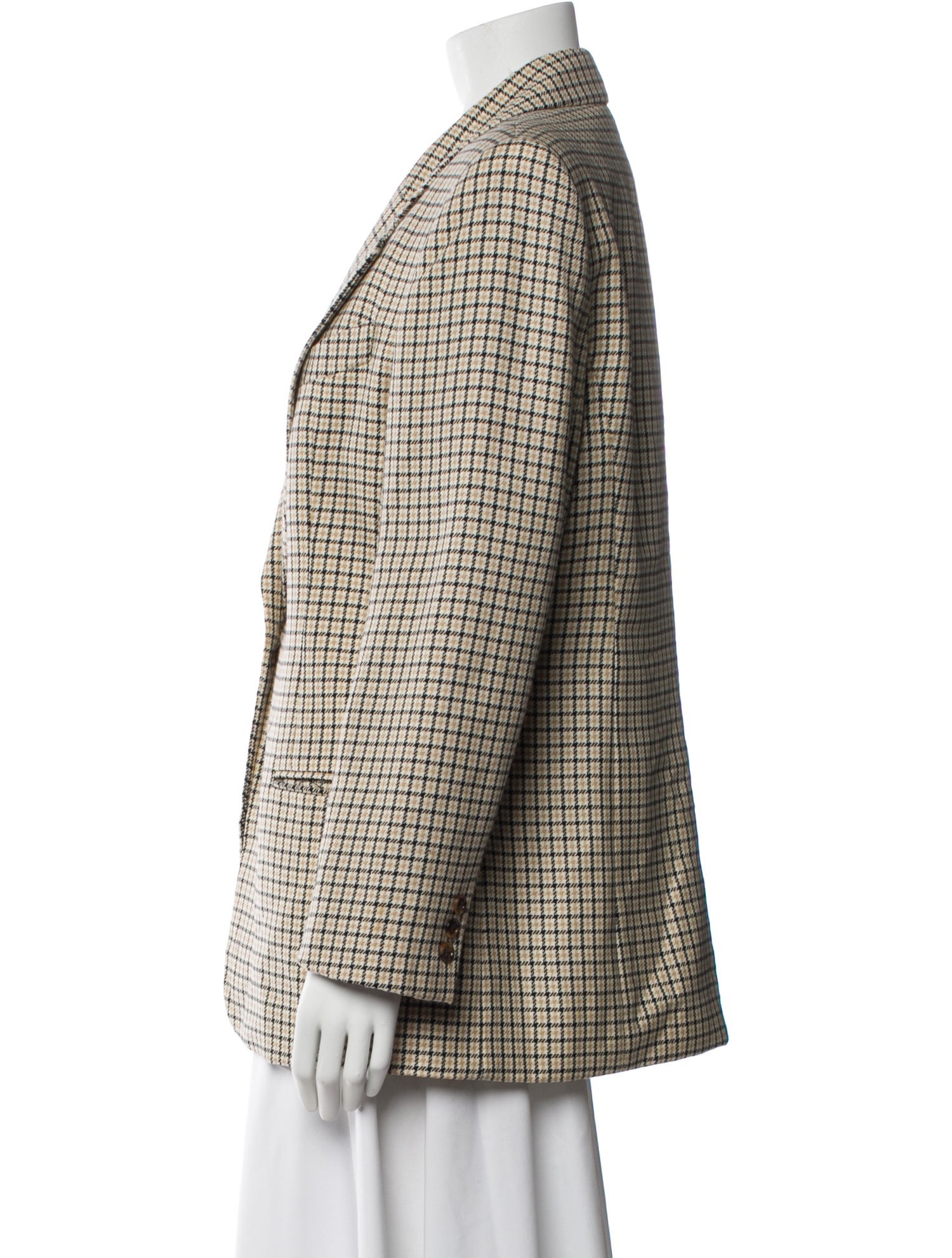 Burberry's Wool Houndstooth Print Blazer