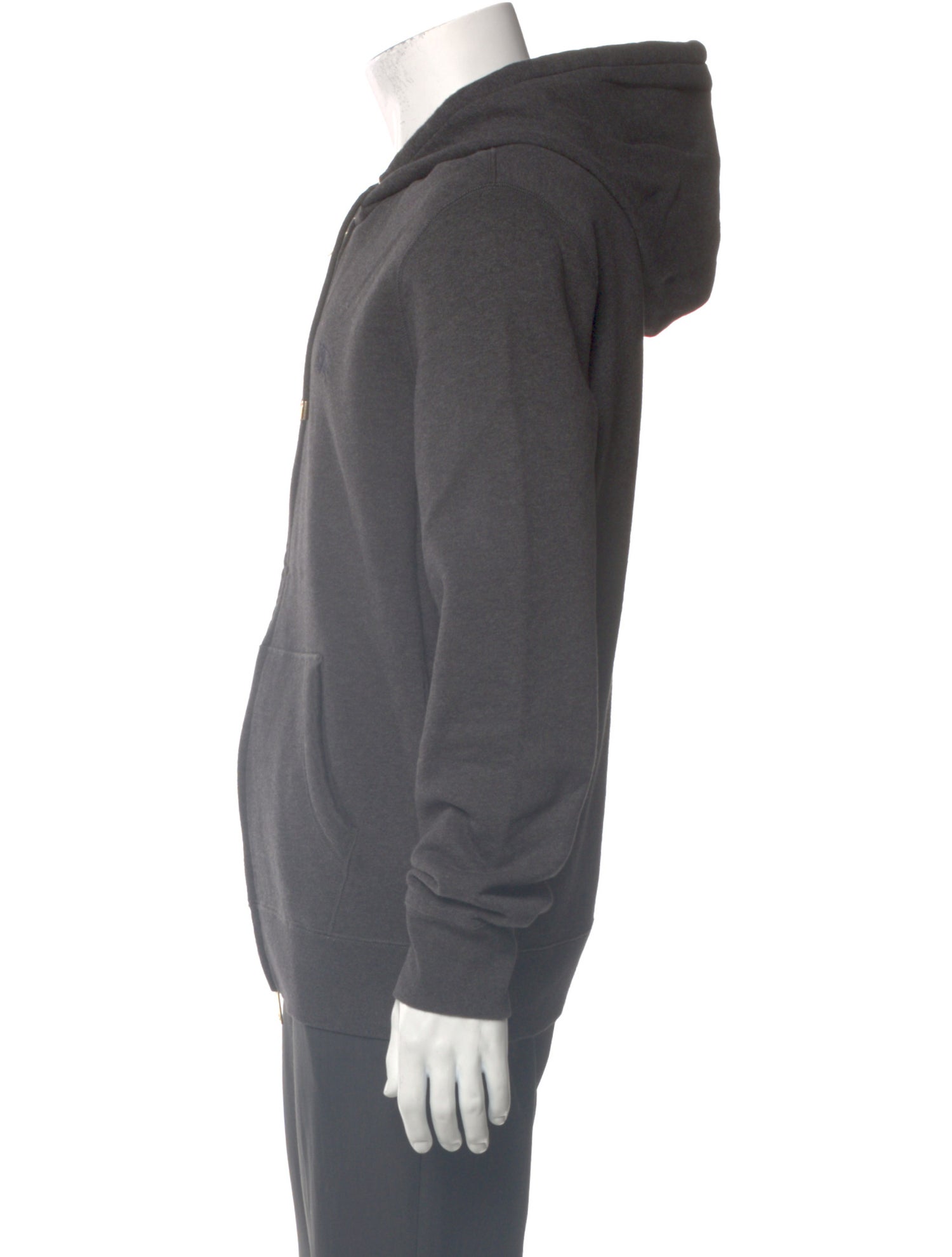 Burberry House Check Pattern V-Neck Hoodie