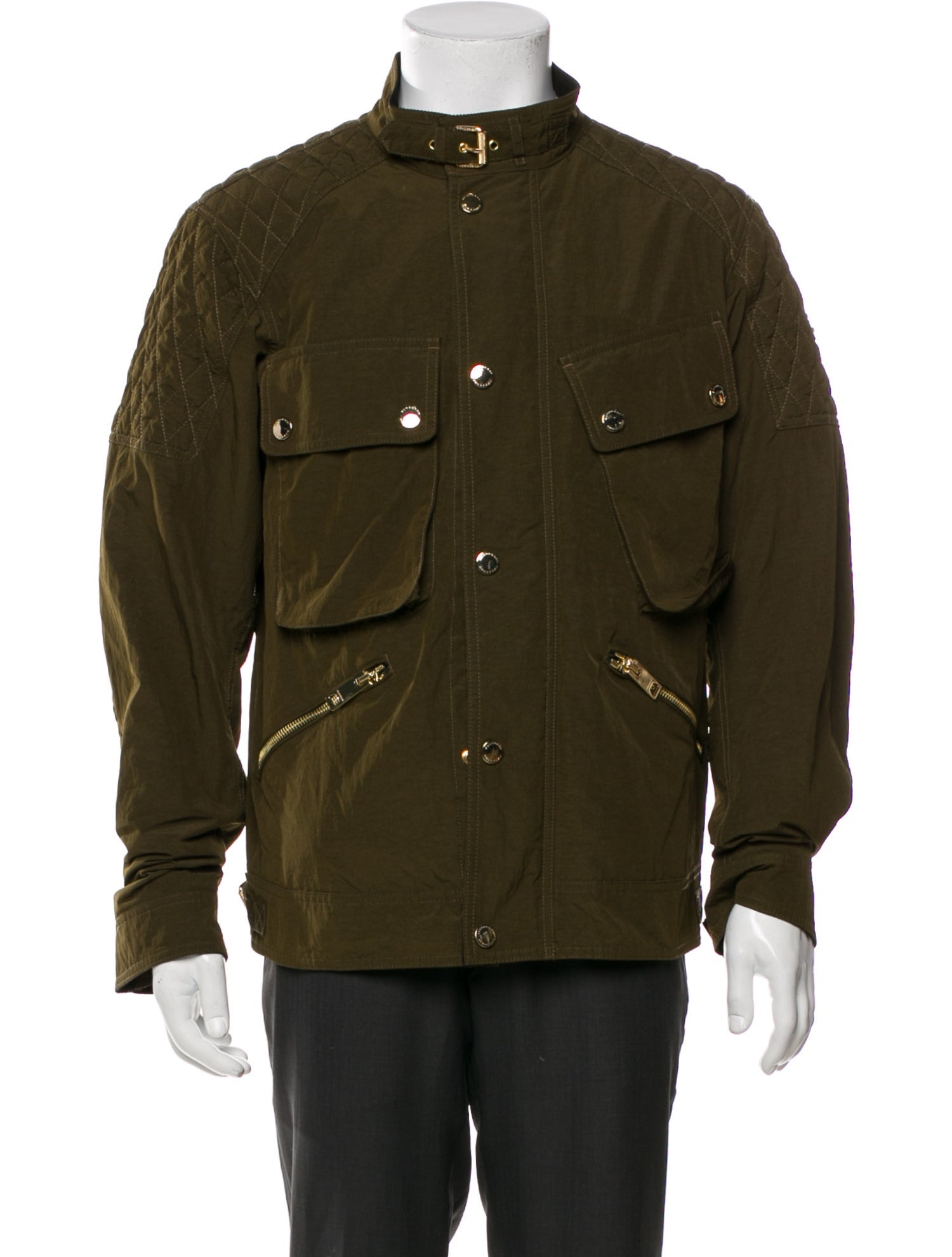 Burberry Smoked Check Pattern Utility Jacket