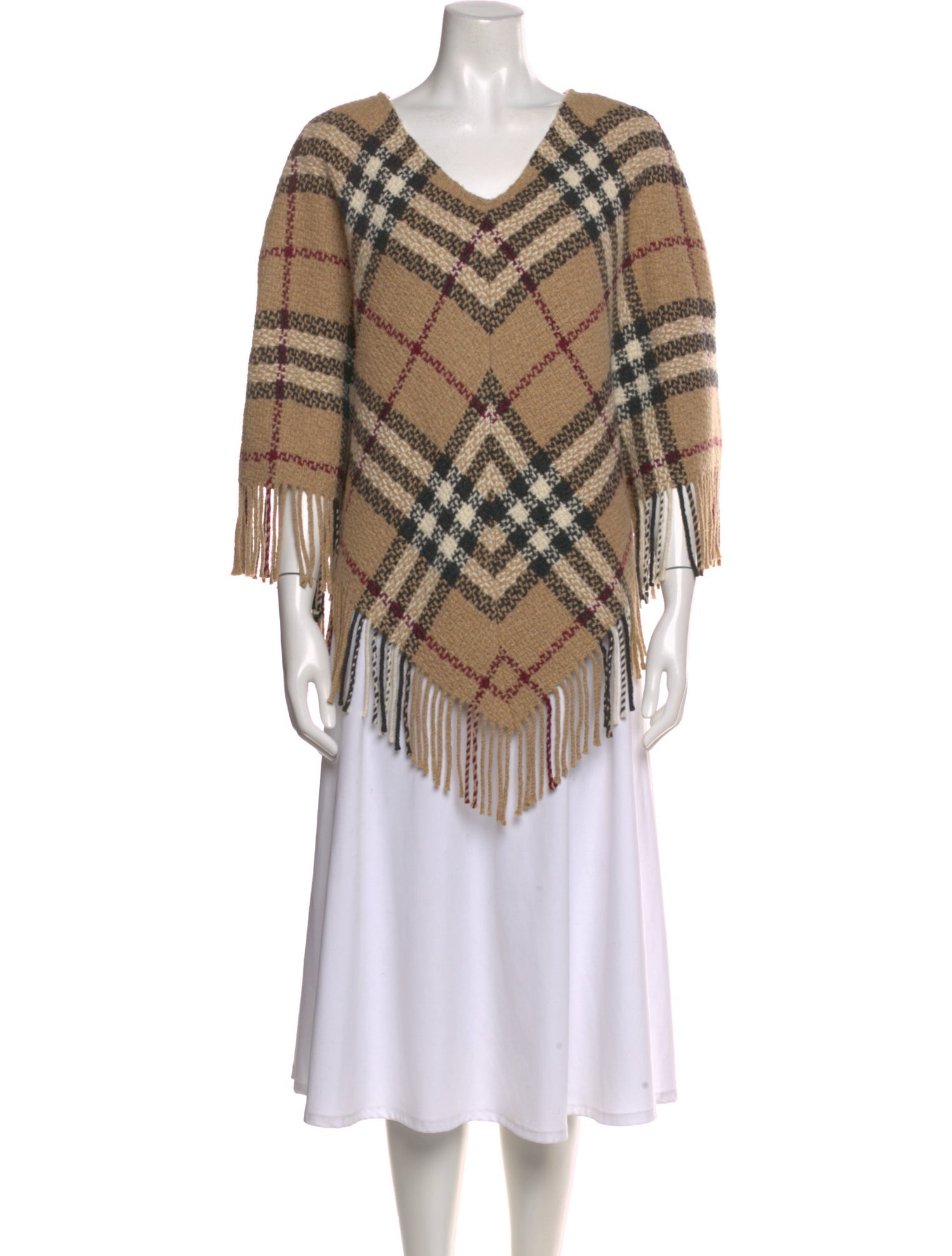 Burberry Cashmere Plaid Print Sweater