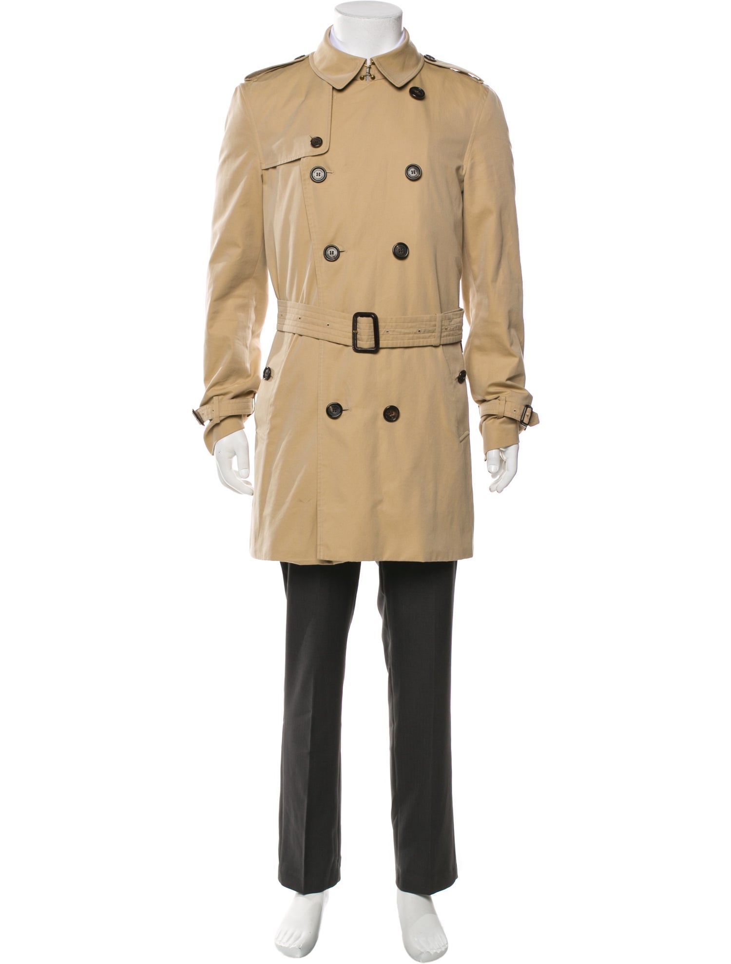 Burberry Nova Check Pattern Trench Coat