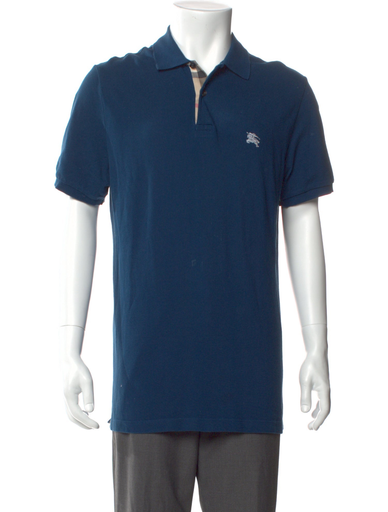 Burberry Brit Nova Check Pattern Collar Polo Shirt