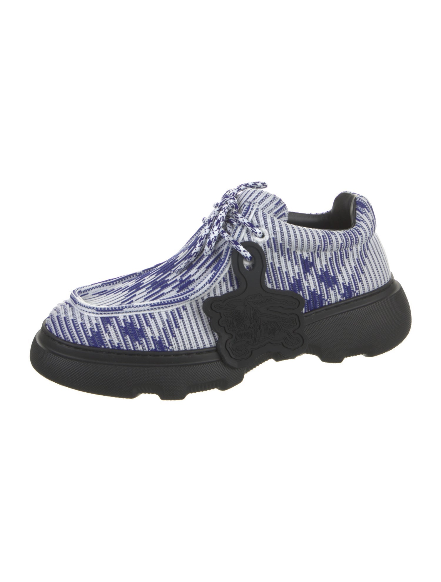 Burberry Canvas Patterned Lace-Up Boots