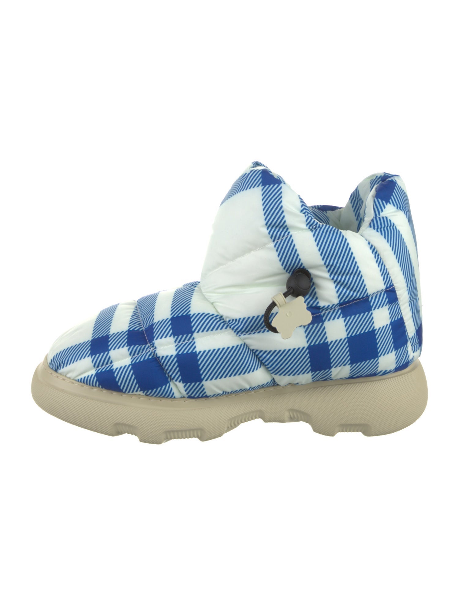 Burberry Plaid Print Snow Boots