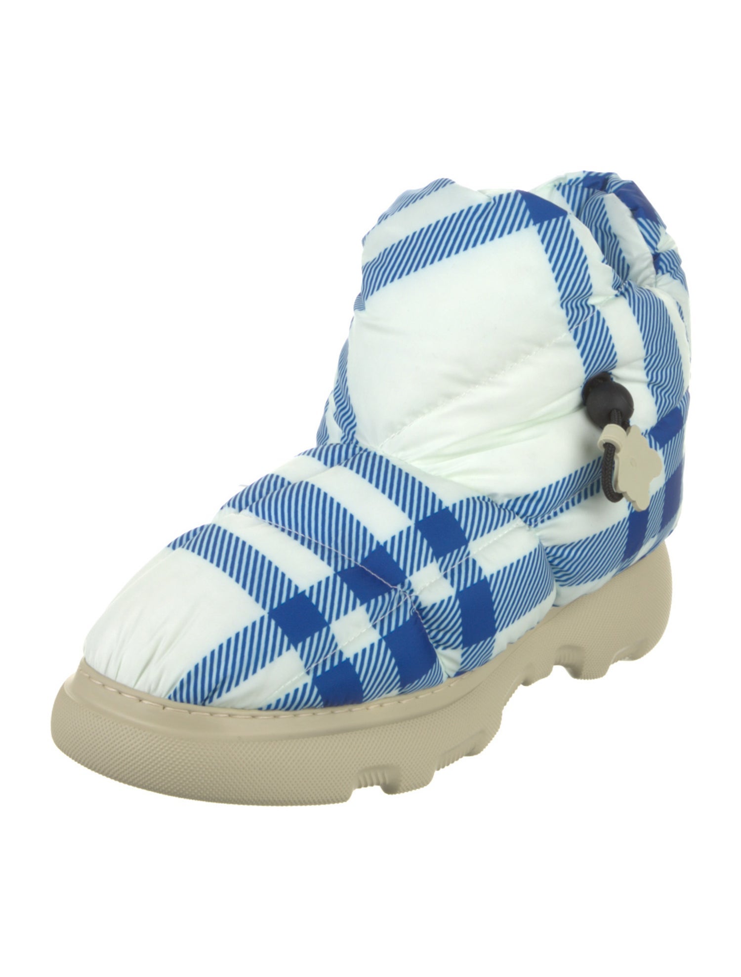 Burberry Plaid Print Snow Boots