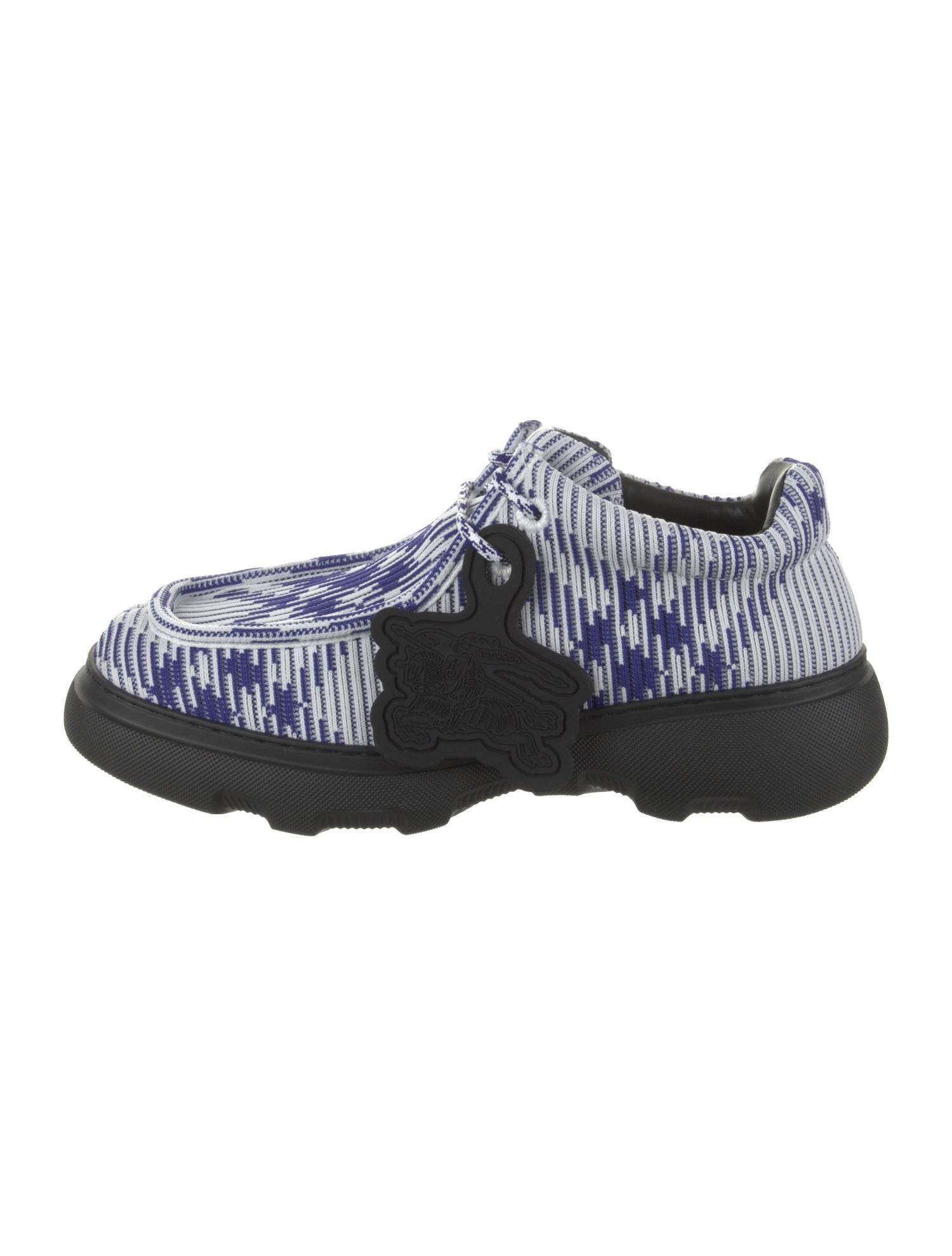 Burberry Plaid Print Boat Shoes