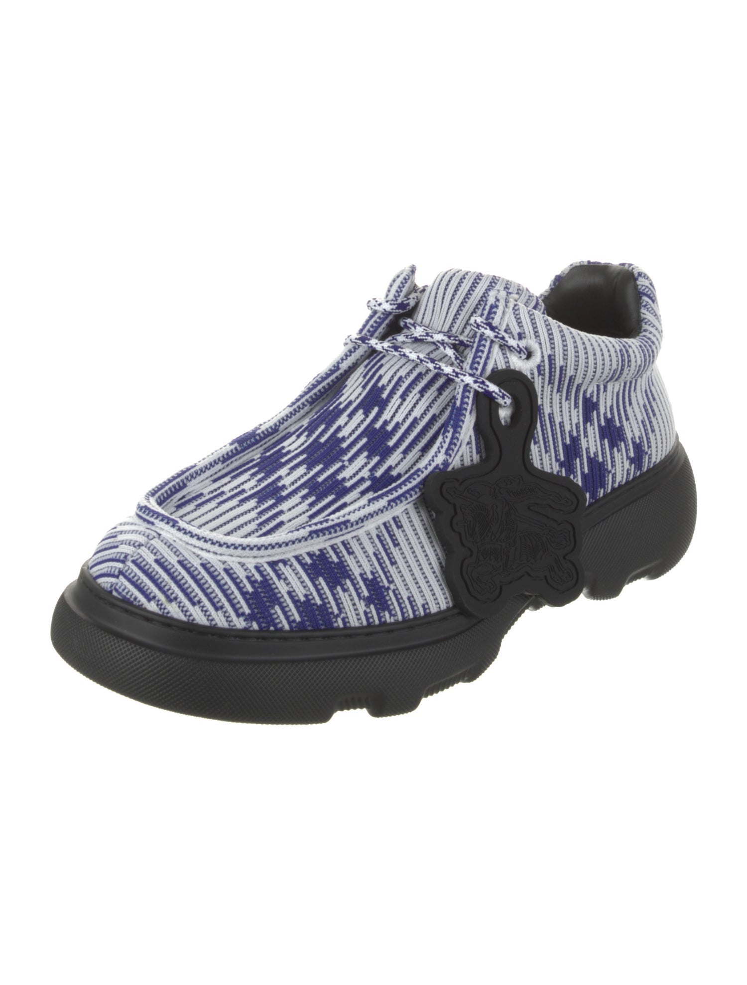 Burberry Plaid Print Boat Shoes