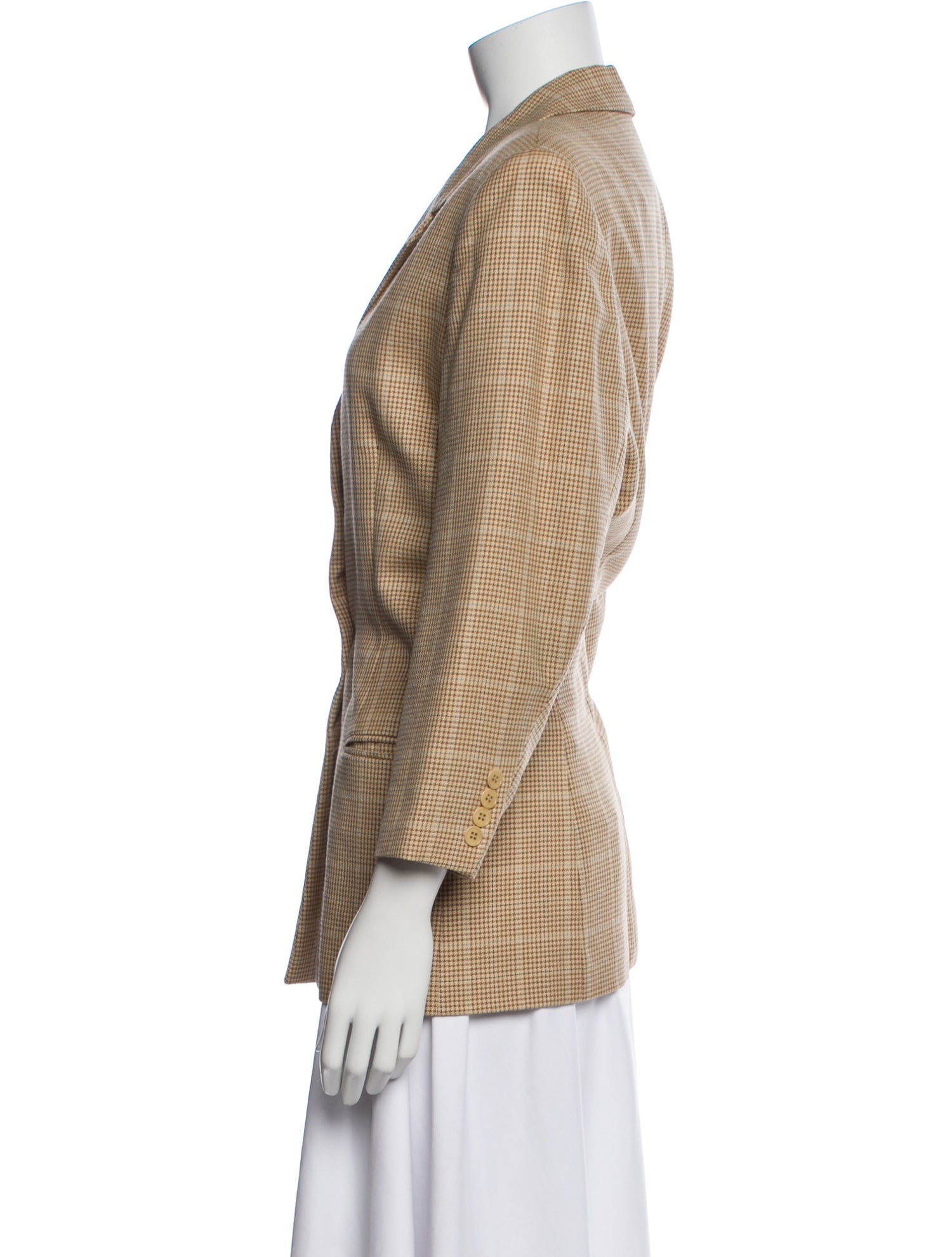 Burberry's Wool Plaid Print Blazer