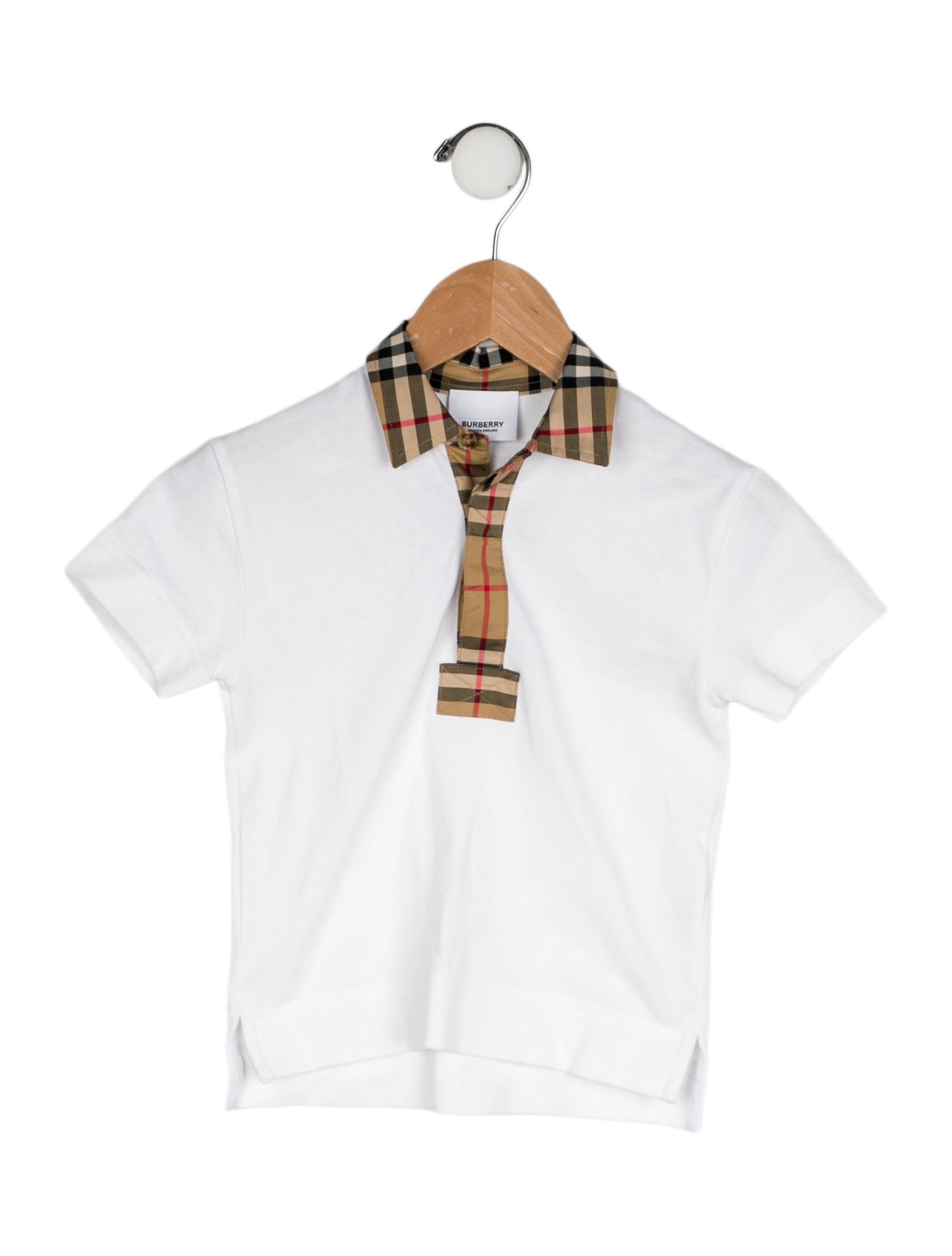 Burberry Check Trim Polo Top