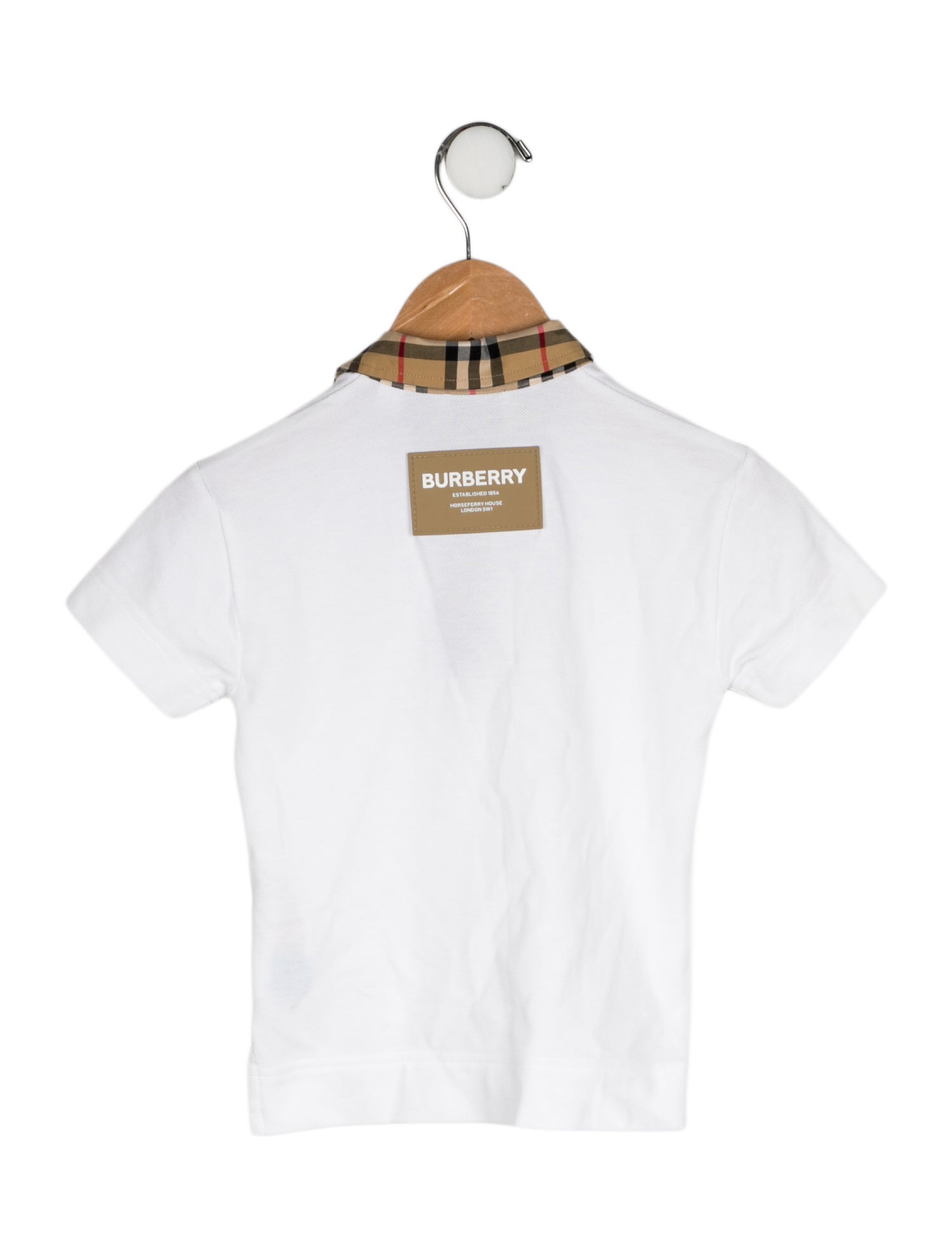 Burberry Check Trim Polo Top