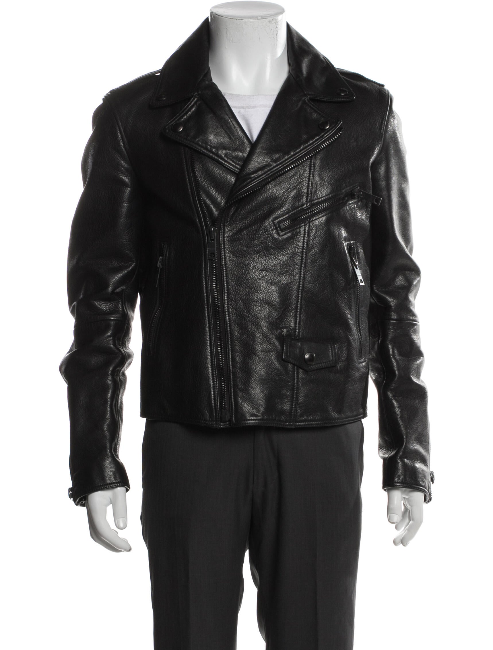 Burberry Brit Calf Leather Moto Jacket