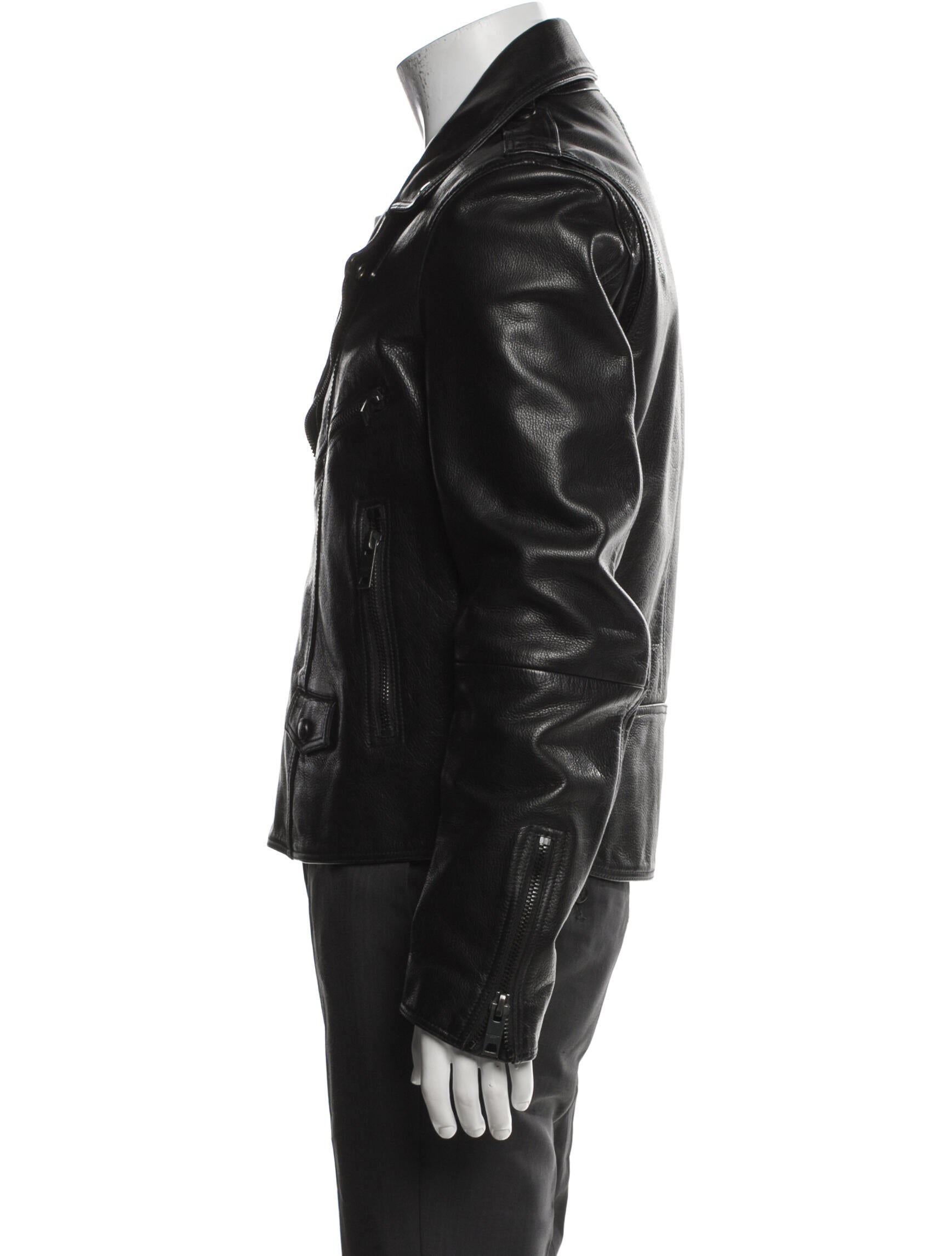 Burberry Brit Calf Leather Moto Jacket