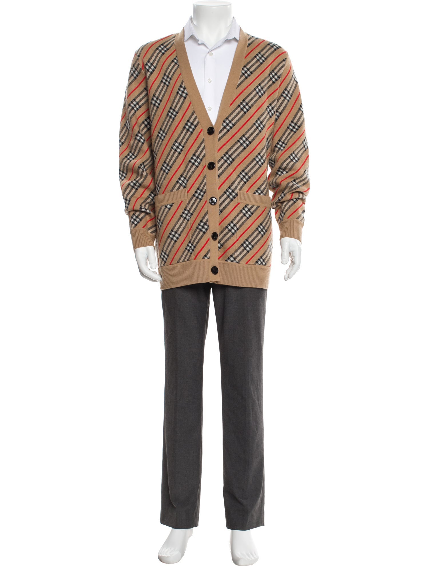 Burberry Merino Wool Printed Cardigan