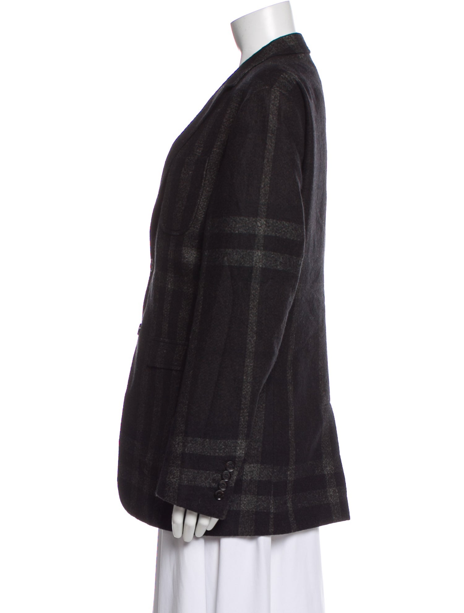 Burberry London Plaid Print Coat