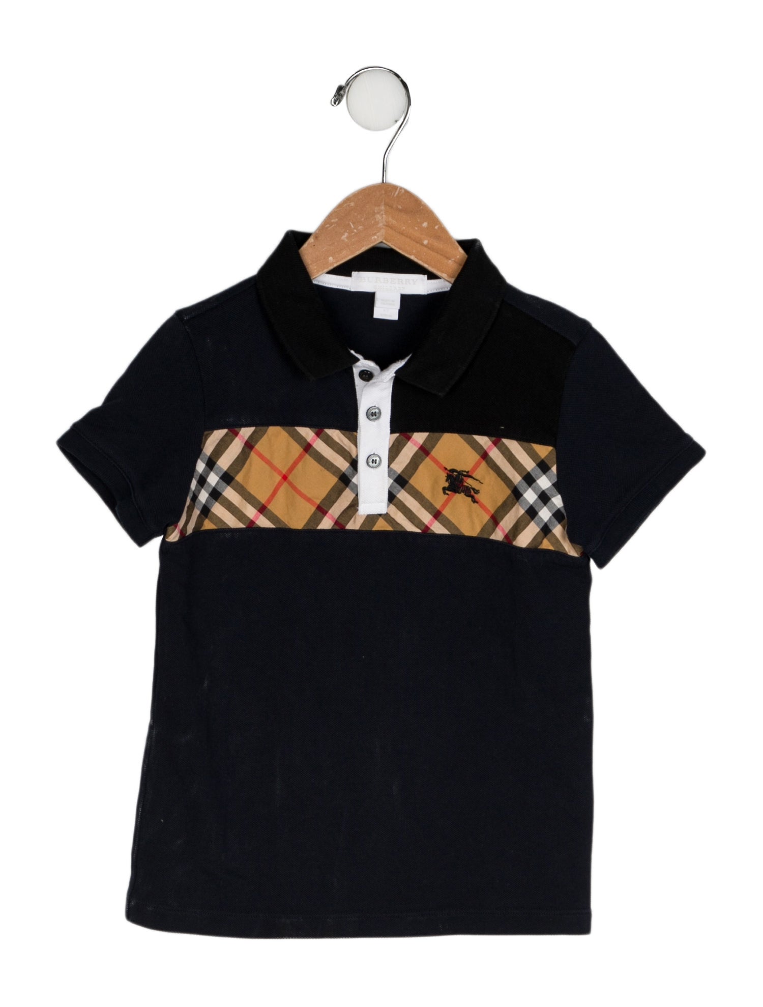 Burberry Polo Check Trim Top