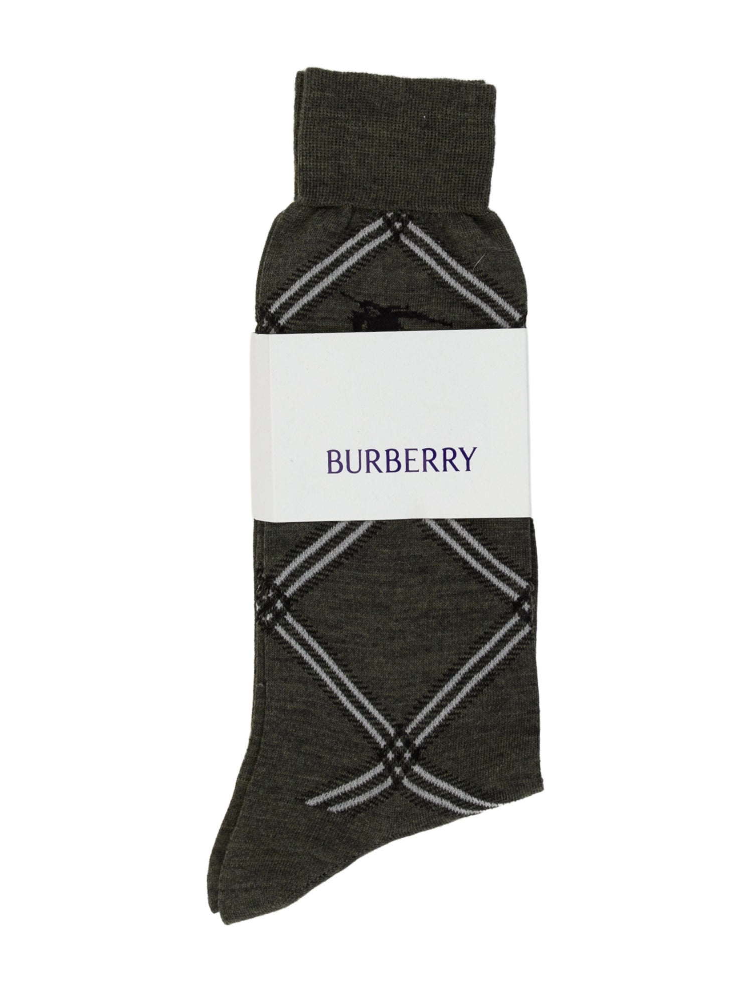 Burberry Pattern Print Knit Socks w/Tags