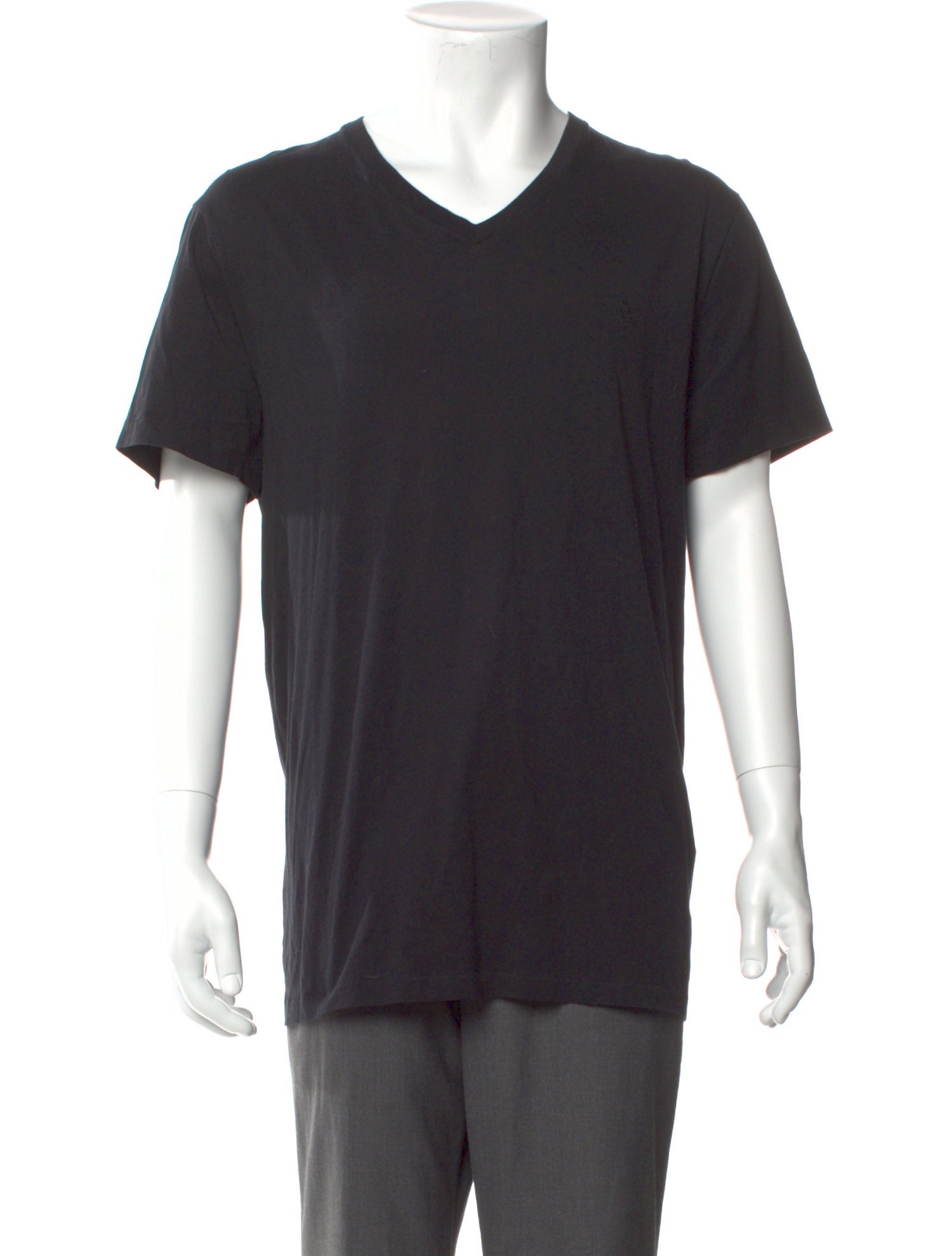 Burberry Nova Check Pattern V-Neck T-Shirt