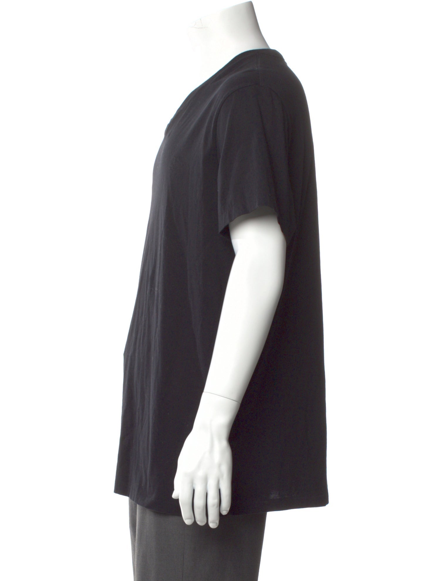 Burberry Nova Check Pattern V-Neck T-Shirt