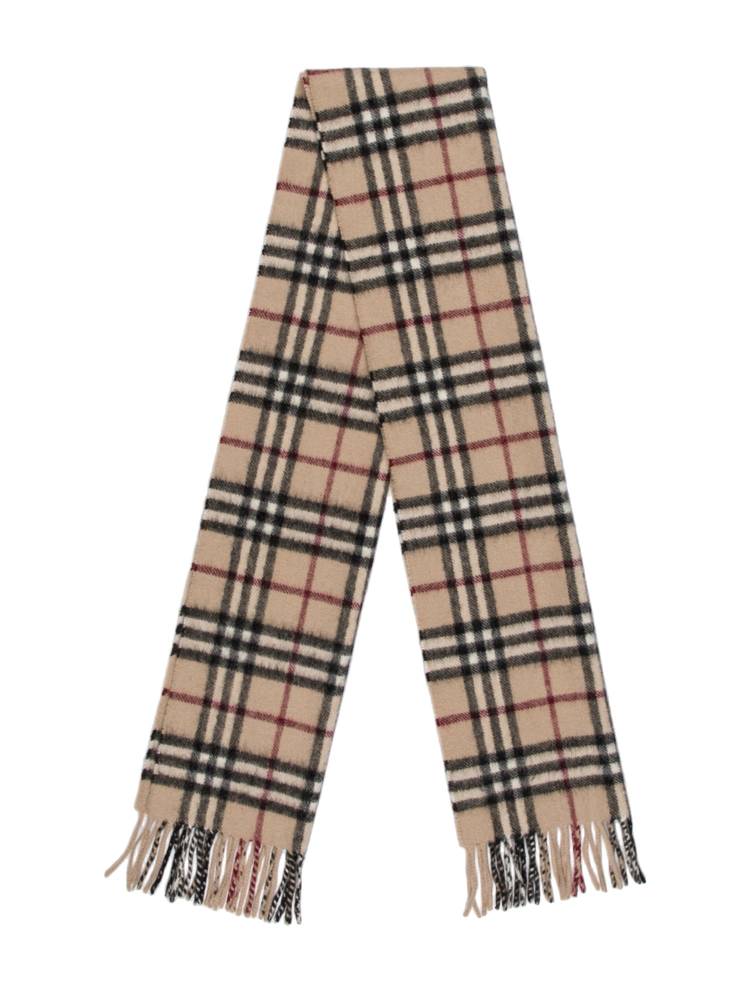Burberry Cashmere House Check Pattern Scarf - Neutrals Scarves and ...