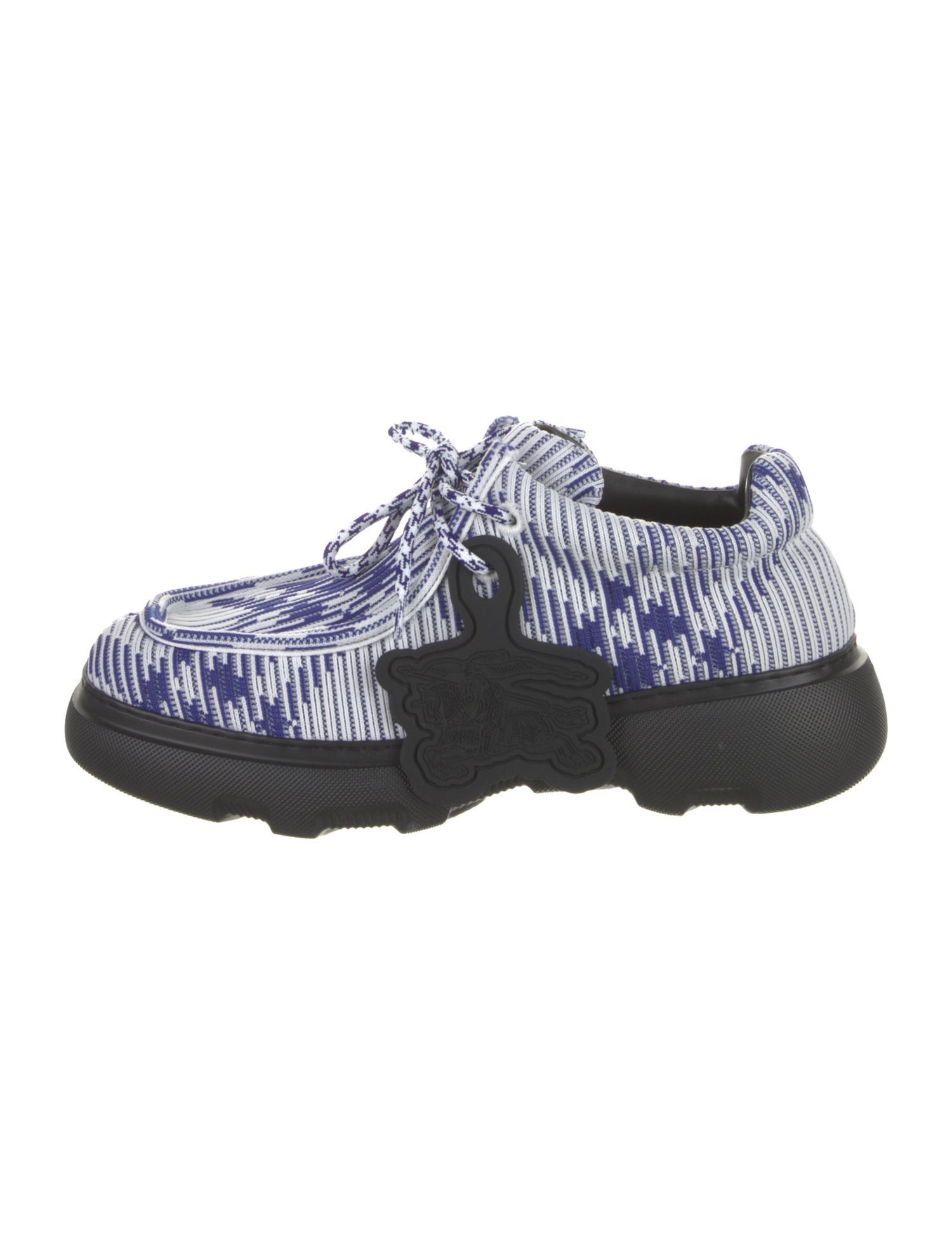 Burberry Printed Leather Trim Embellishment Slippers