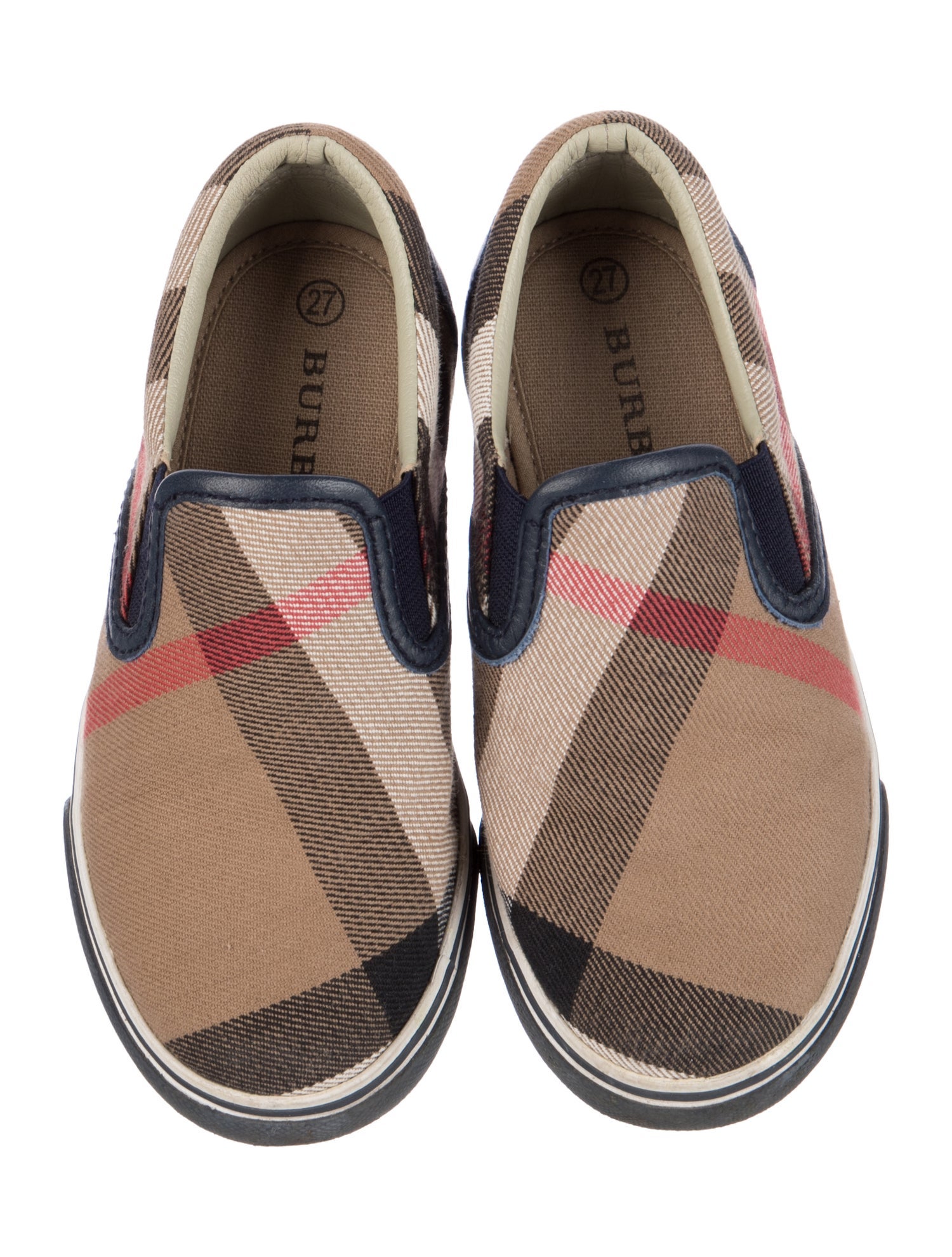 Burberry Boys' Exploded Check Slip-On Sneakers