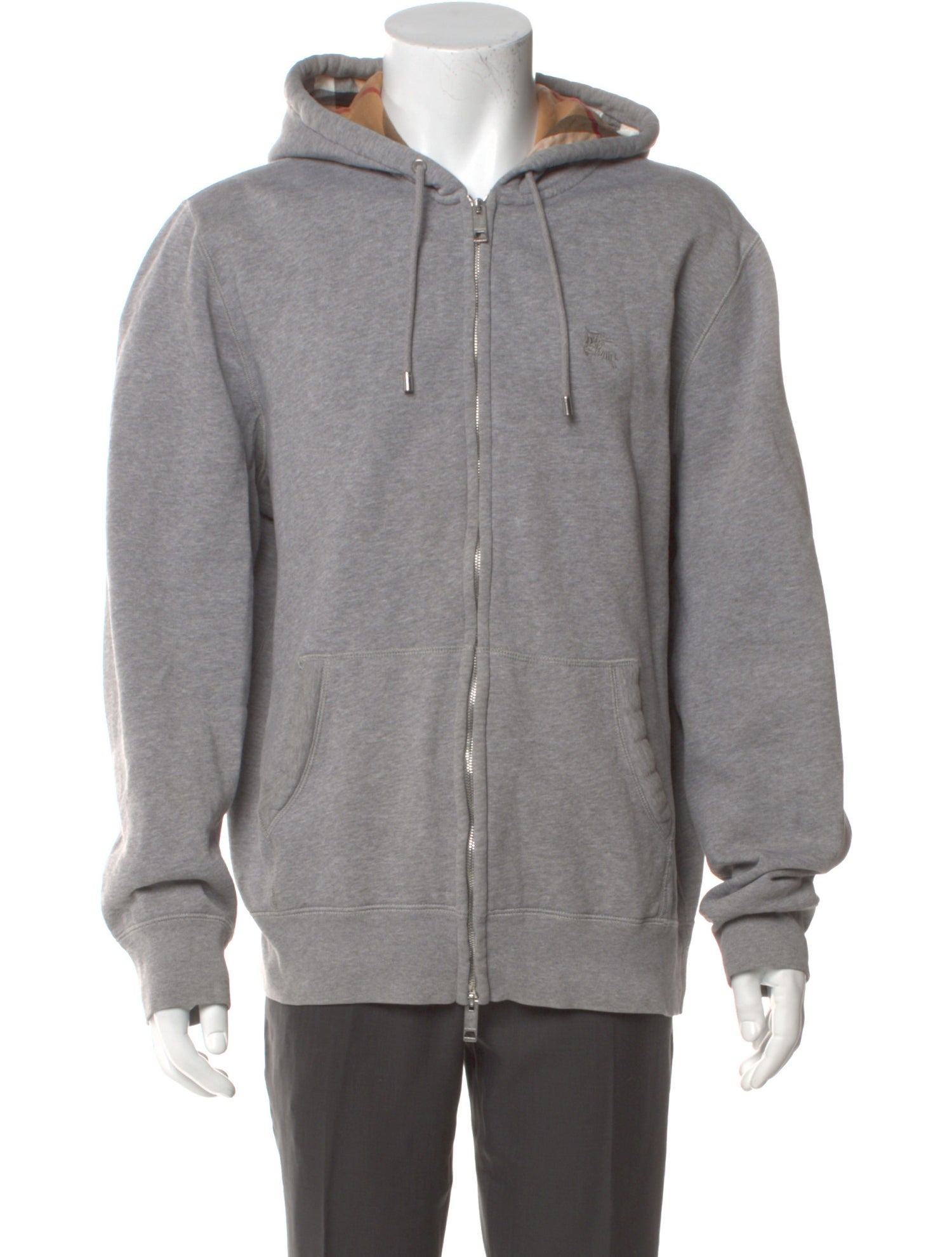 Burberry House Check Pattern Crew Neck Hoodie