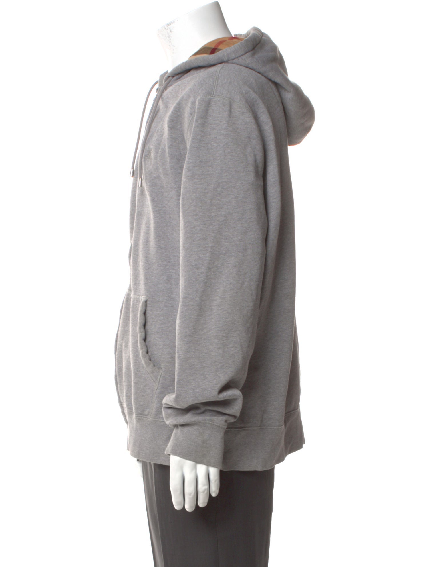 Burberry House Check Pattern Crew Neck Hoodie