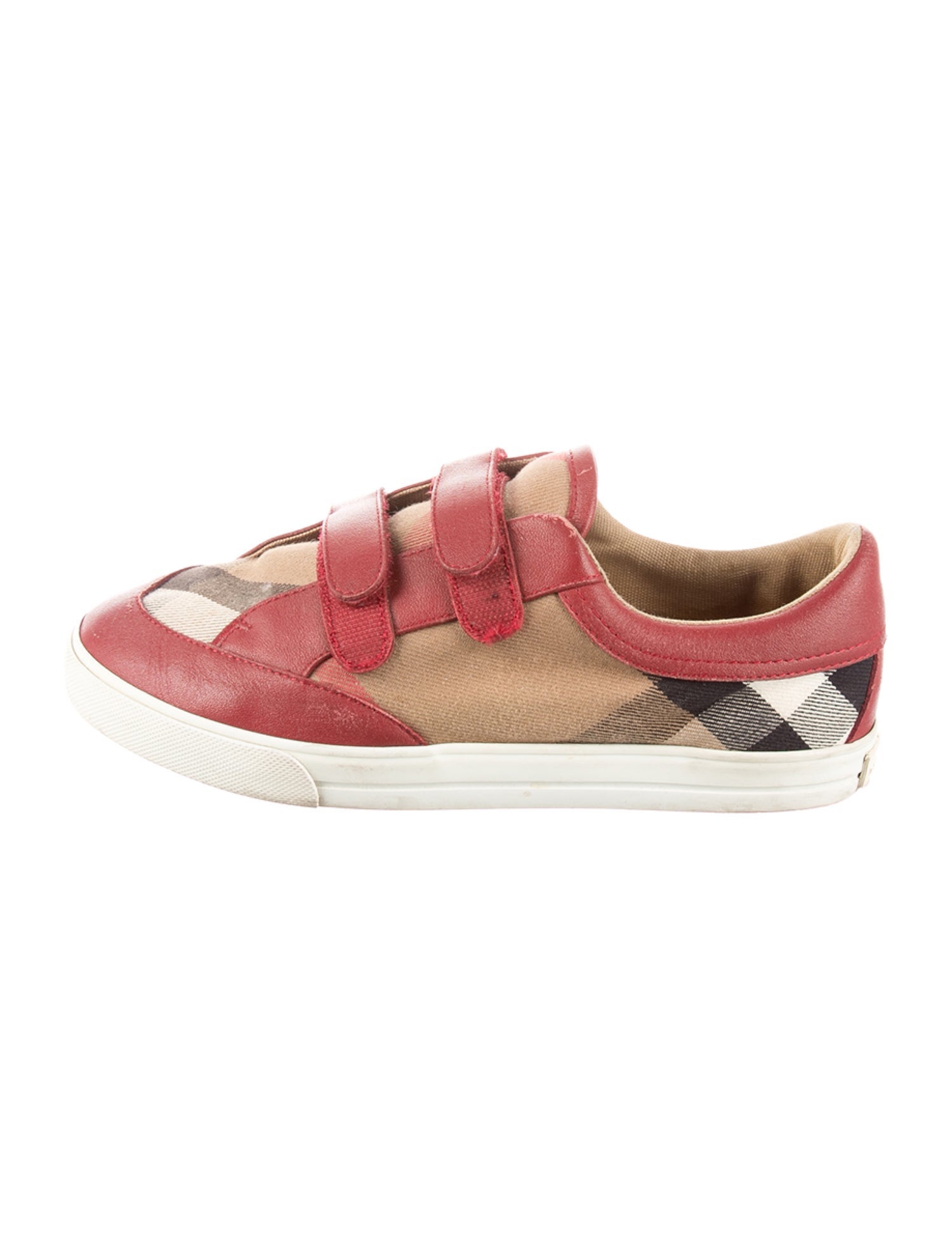 Burberry Leather Trim Sneakers
