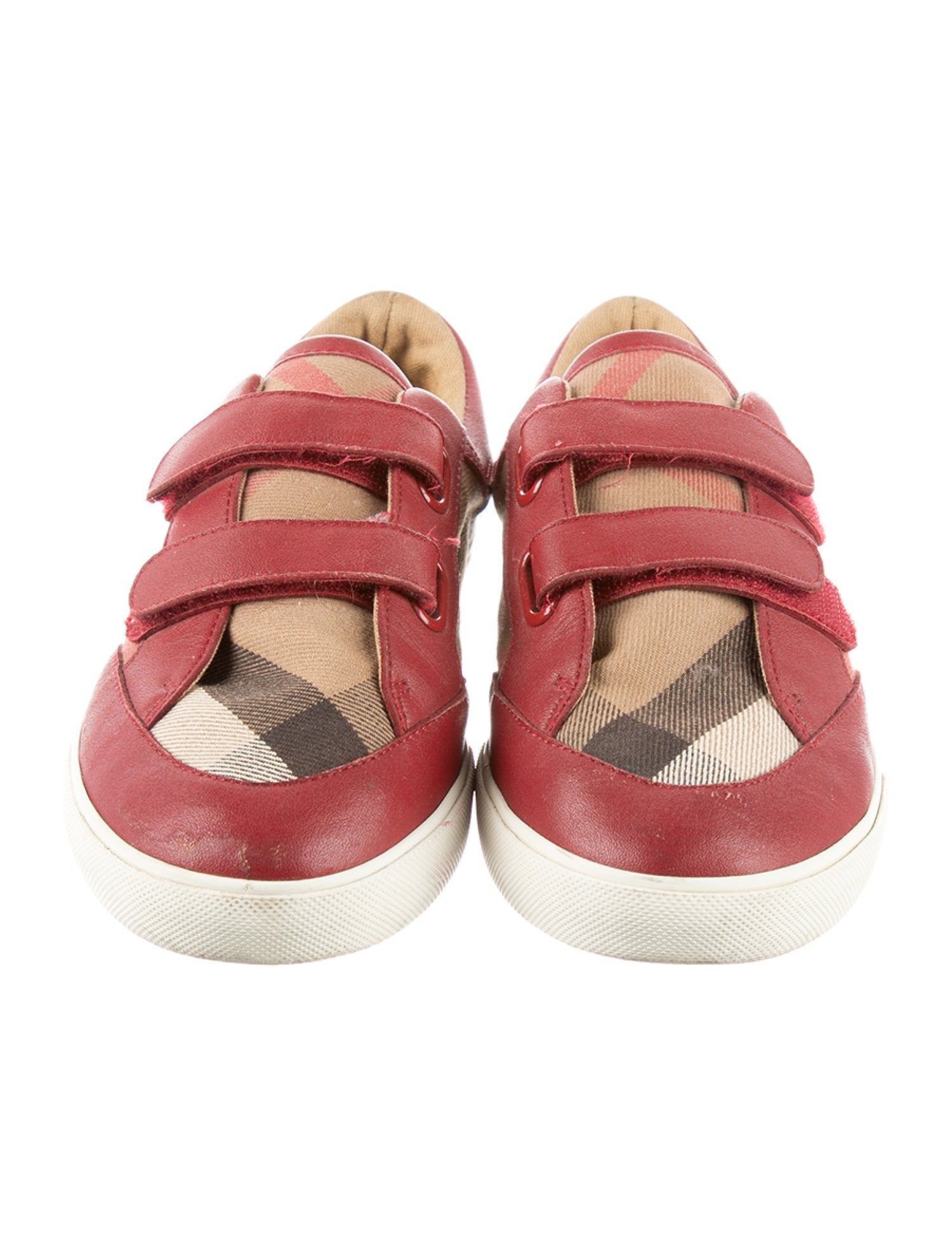 Burberry Leather Trim Sneakers