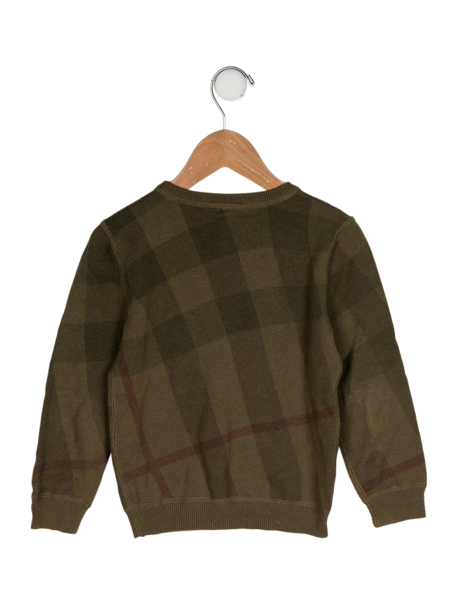 Burberry Check Print Crewneck Sweater
